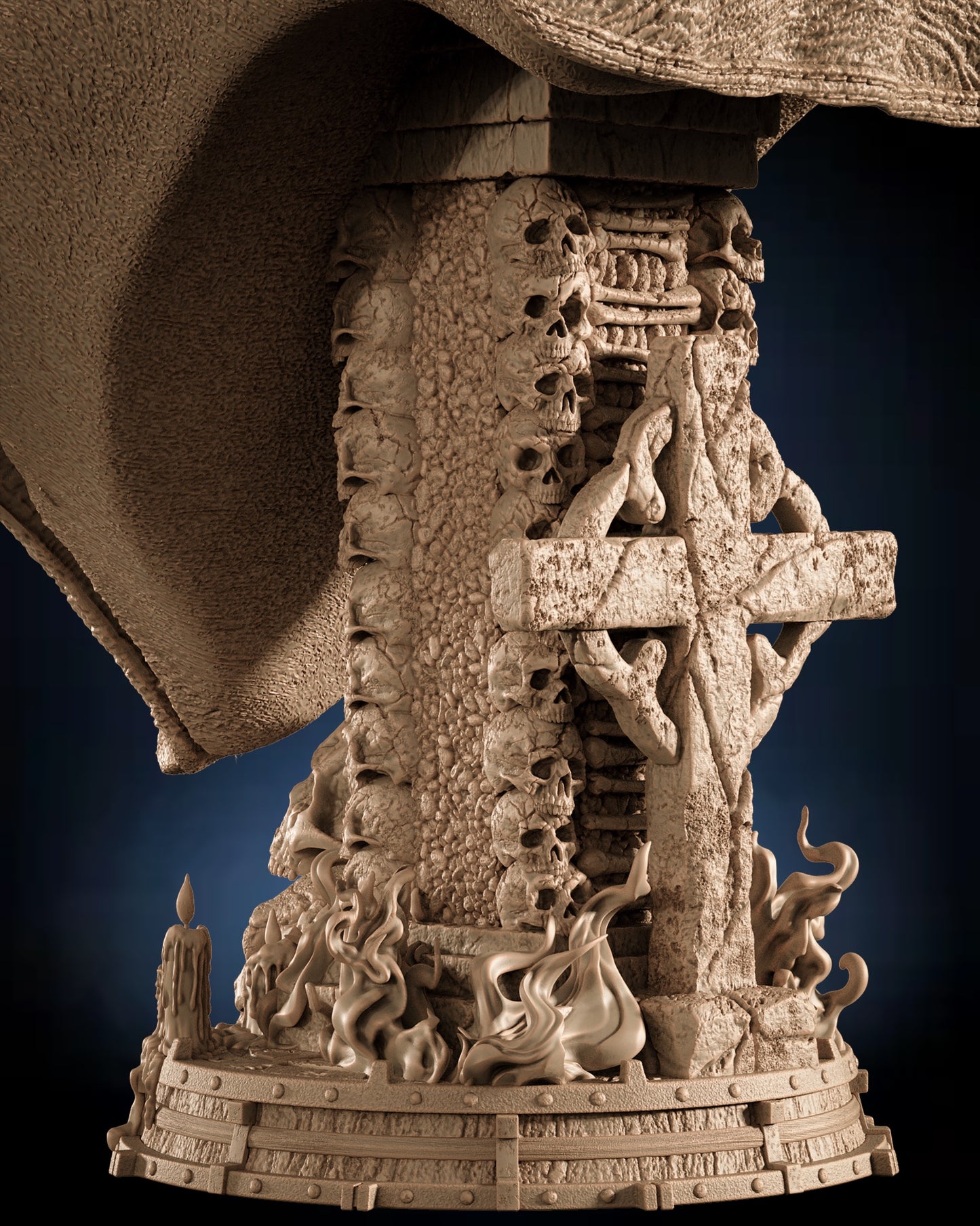 Constantine Bust — APEX Occult Noir Edition | Obsidian Guild Studio