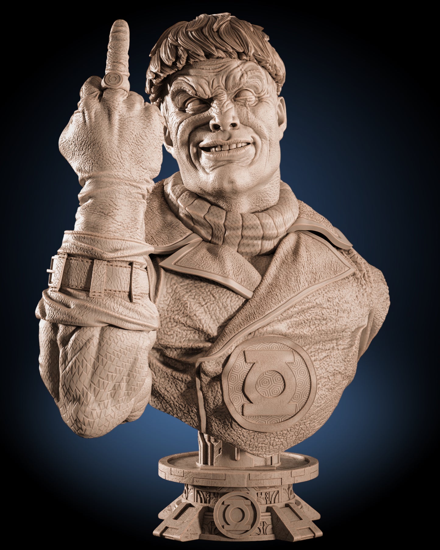 Guy Gardner Portrait Bust — Emerald Chaos Edition | Obsidian Guild Studio