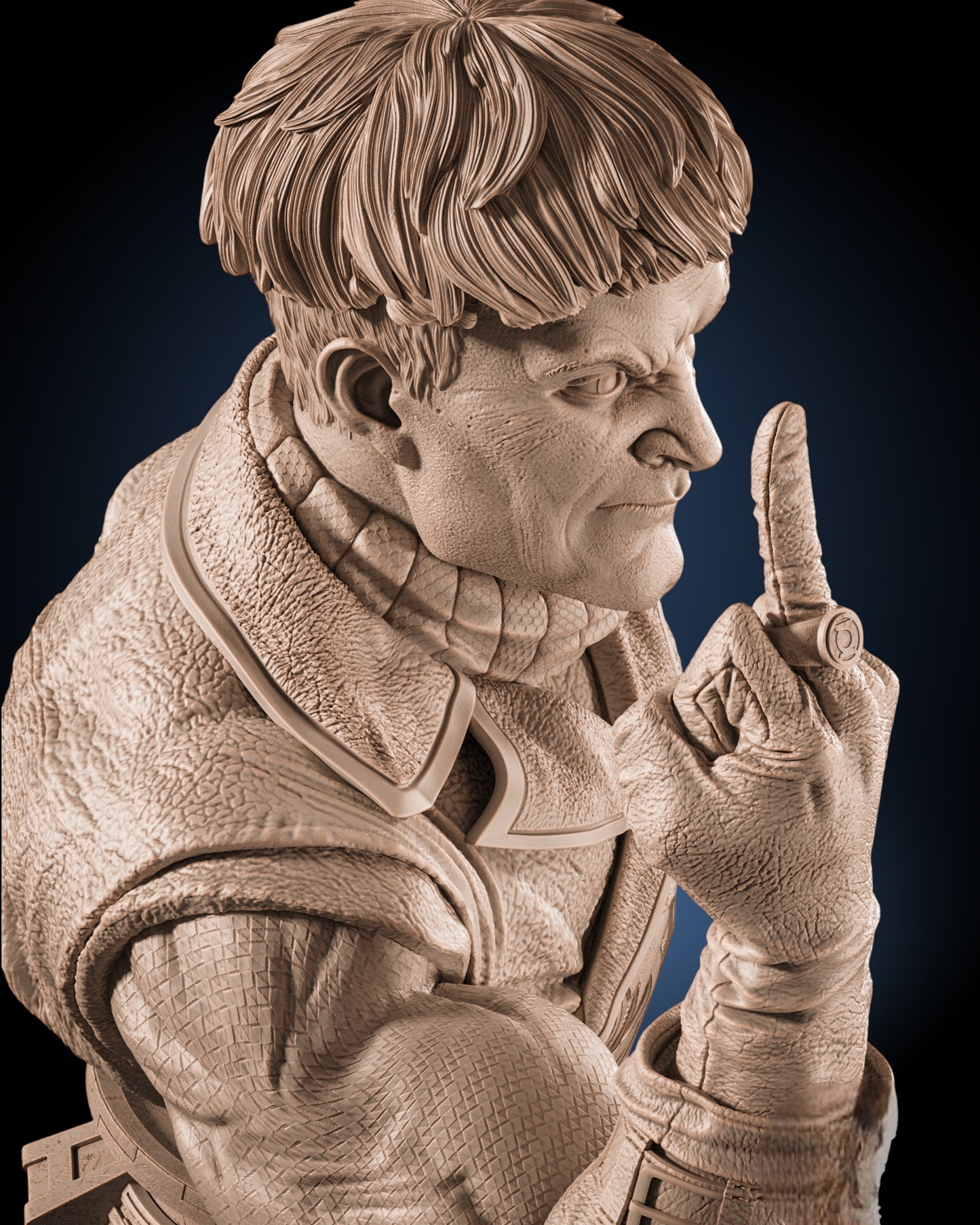 Guy Gardner Portrait Bust — Emerald Chaos Edition | Obsidian Guild Studio