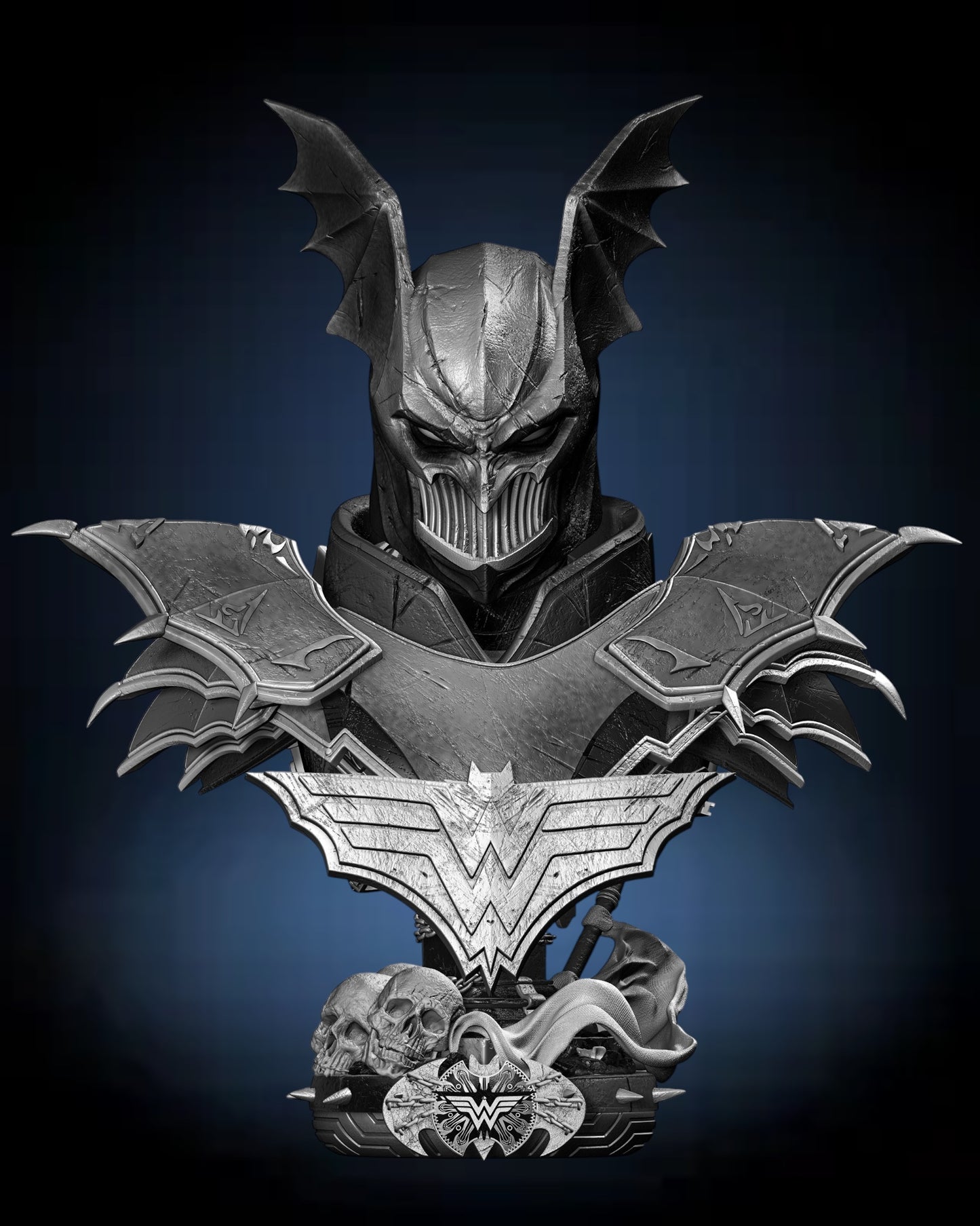 Merciless Portrait Bust — APEX Dark Knight Edition | Obsidian Guild Studio