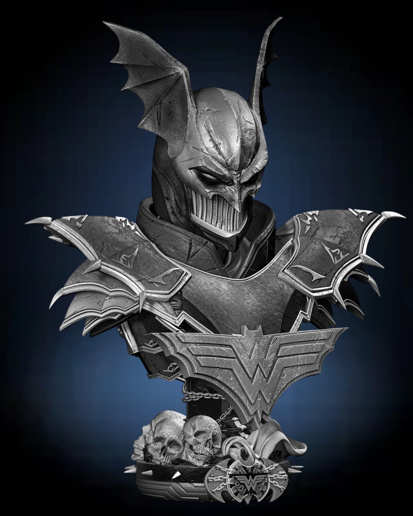 Merciless Portrait Bust — APEX Dark Knight Edition | Obsidian Guild Studio