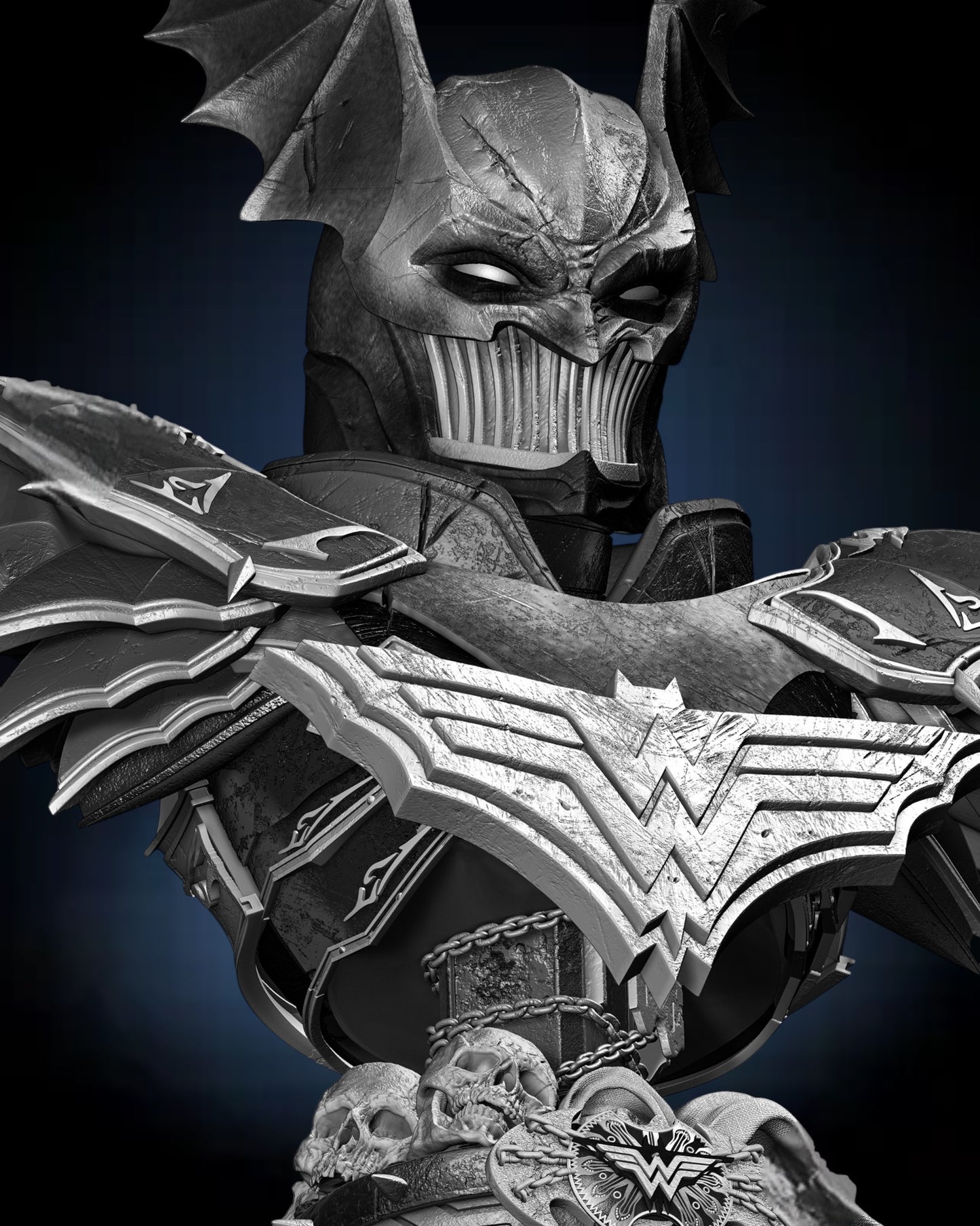 Merciless Portrait Bust — APEX Dark Knight Edition | Obsidian Guild Studio