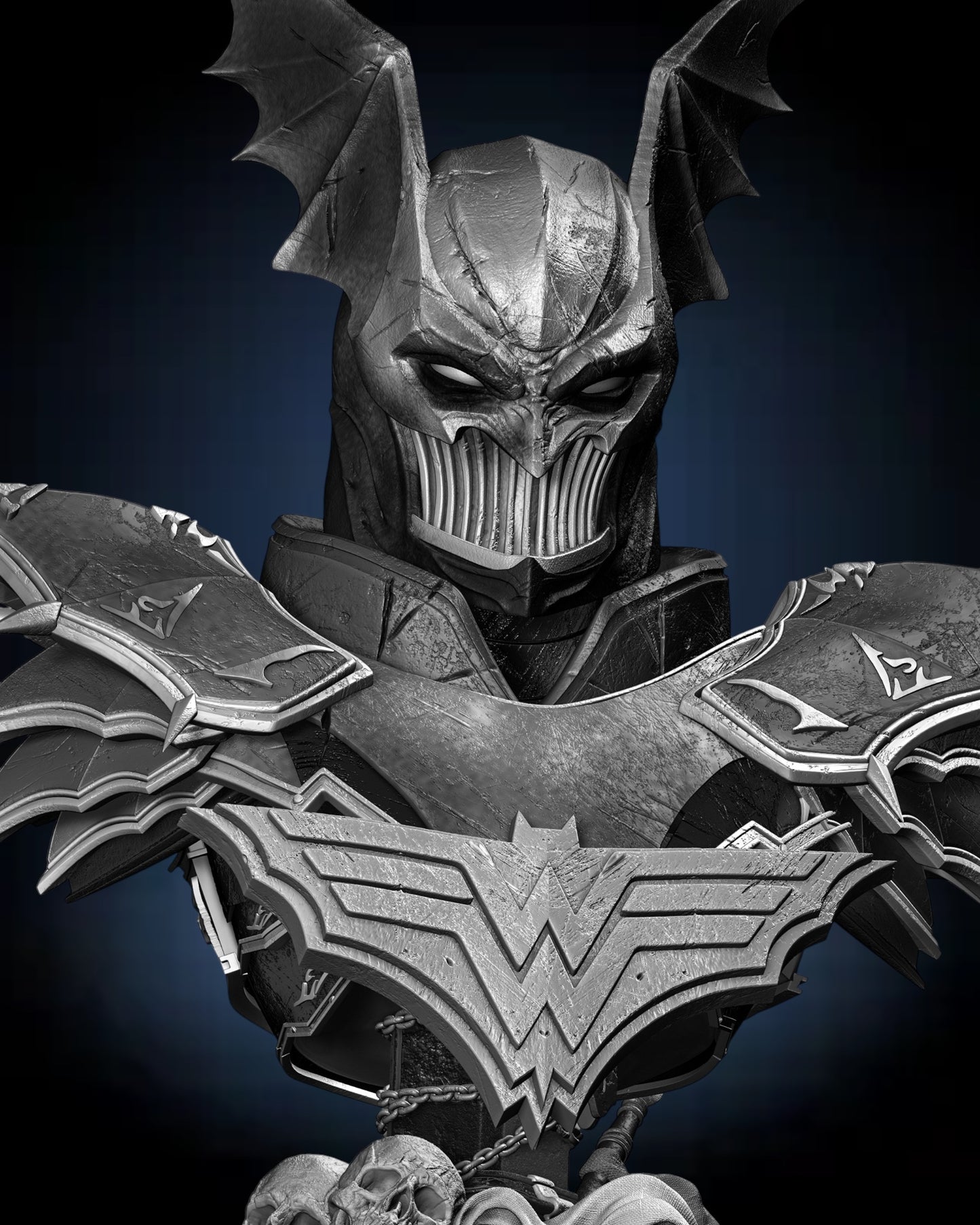 Merciless Portrait Bust — APEX Dark Knight Edition | Obsidian Guild Studio