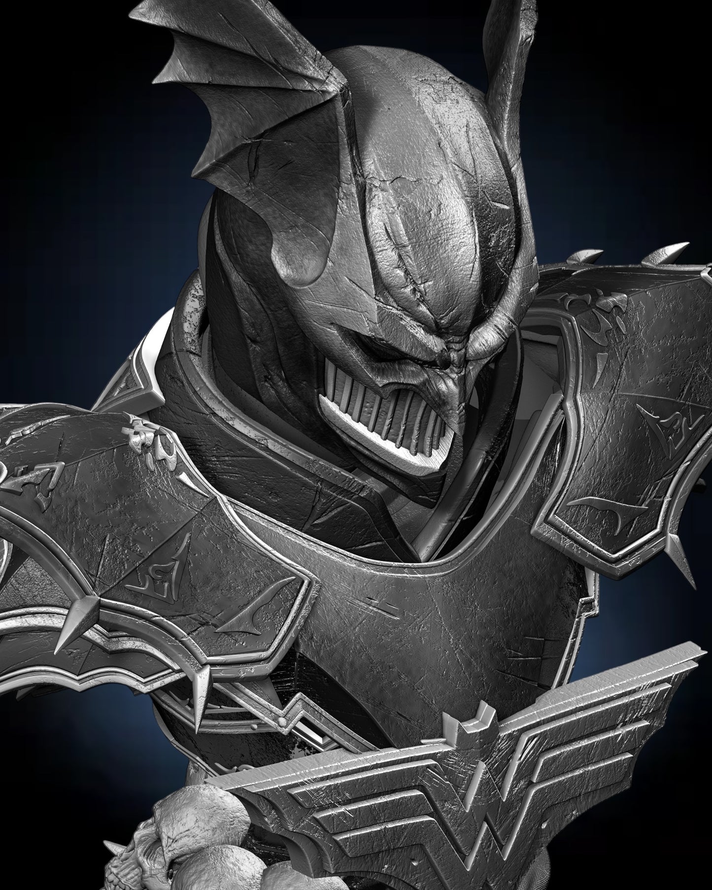 Merciless Portrait Bust — APEX Dark Knight Edition | Obsidian Guild Studio