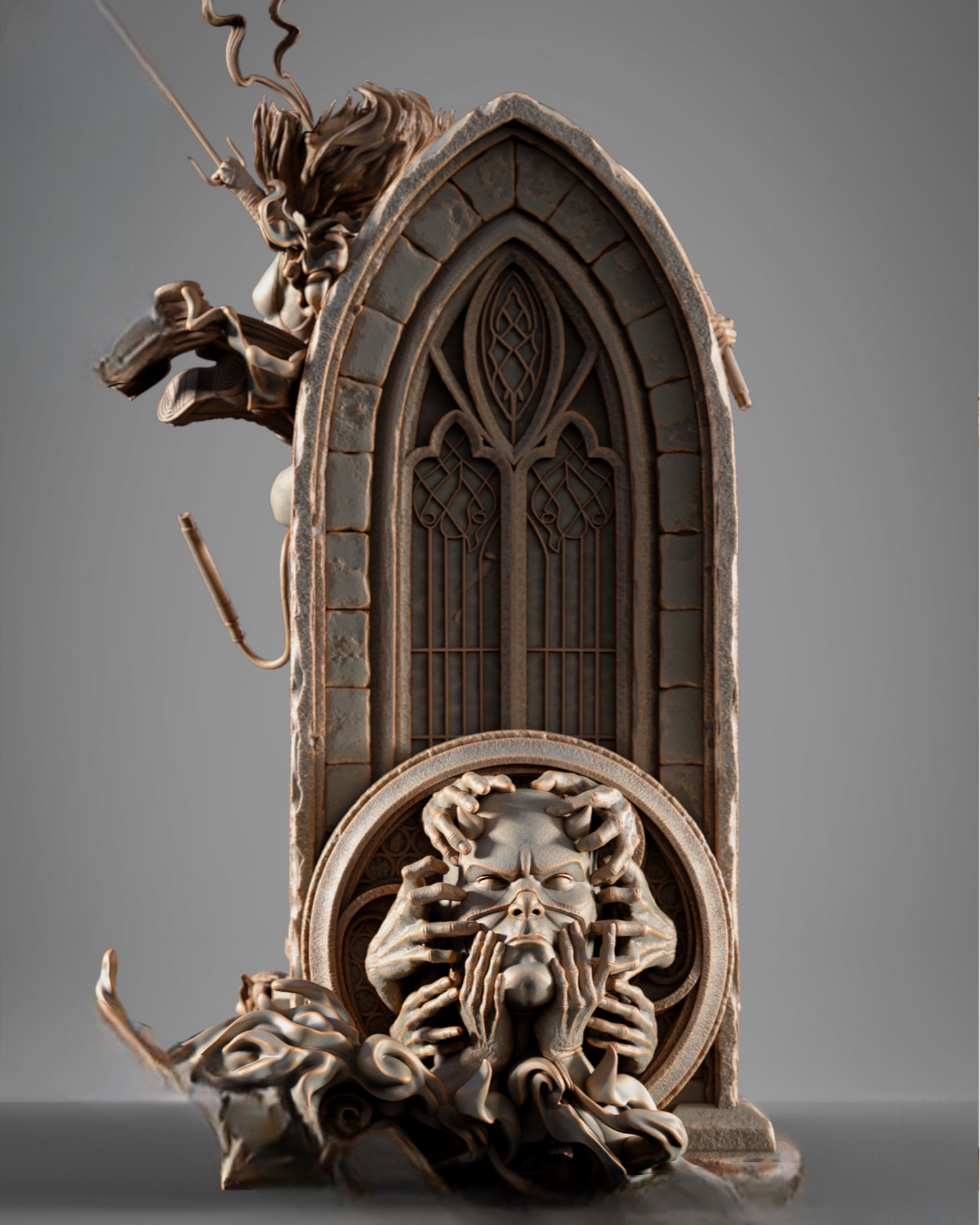 Daredevil & Elektra Diorama — APEX Cathedral Assault Monument | Obsidian Guild Studio