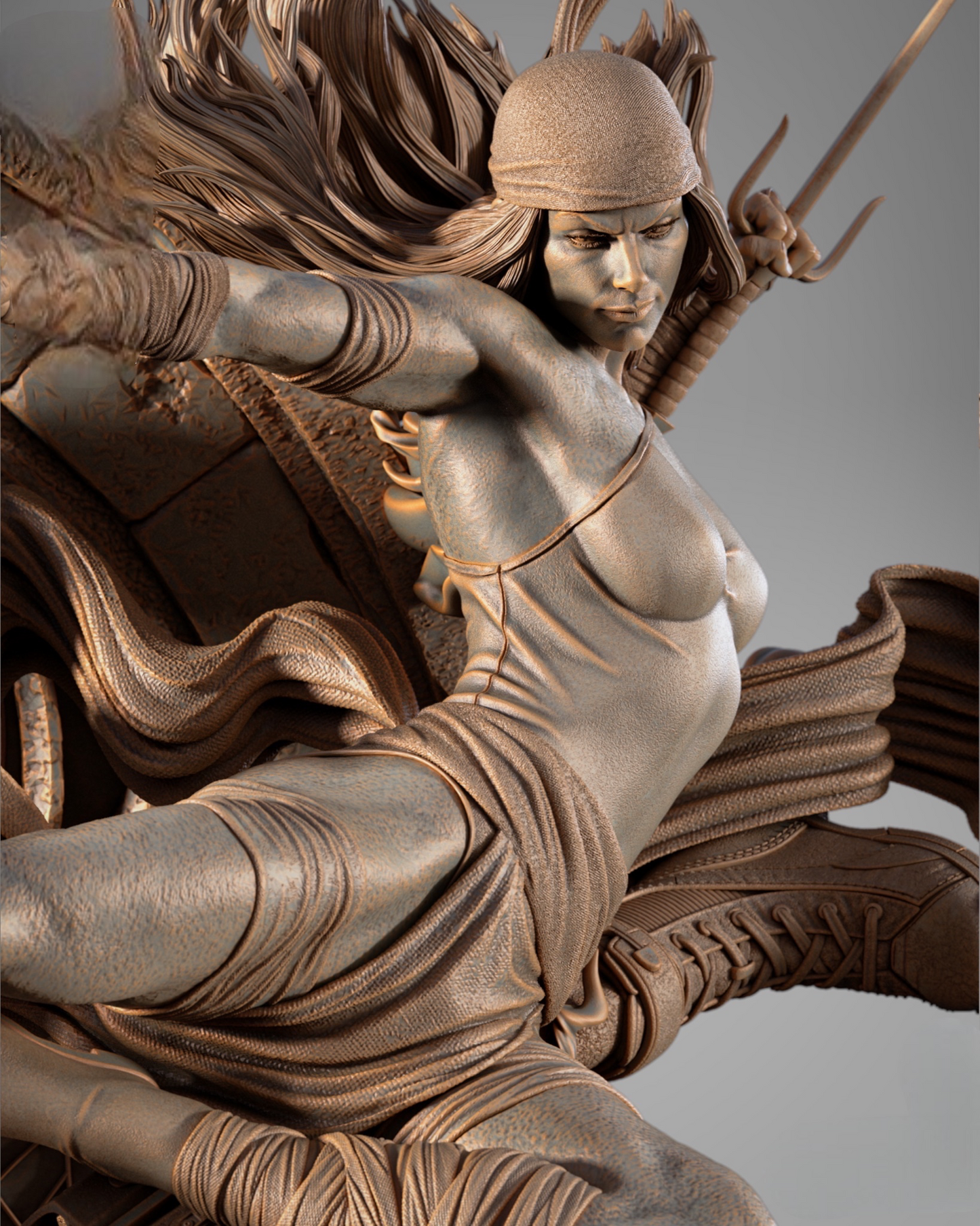 Daredevil & Elektra Diorama — APEX Cathedral Assault Monument | Obsidian Guild Studio