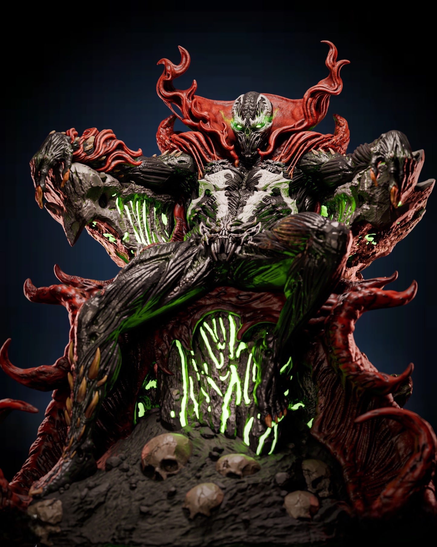 Spawn Symbiote Throne — APEX Collector Display | Obsidian Guild Studio