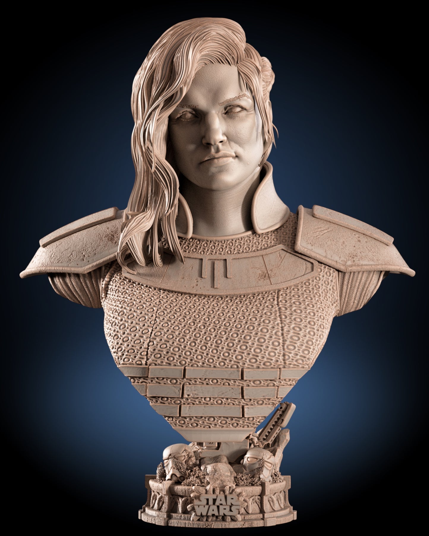 Cara Dune Bust — CONTROL Collector Display | Obsidian Guild Studio