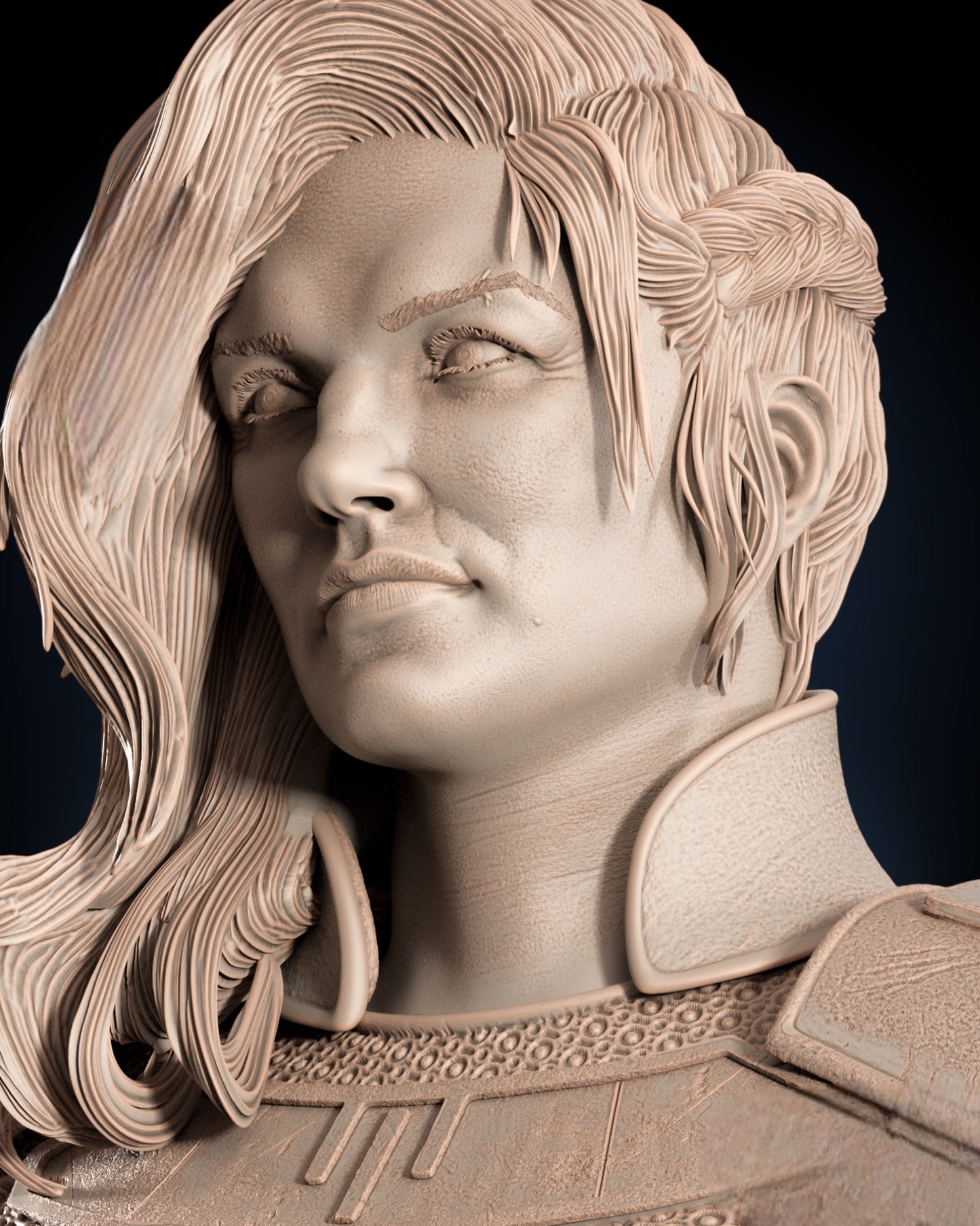 Cara Dune Bust — CONTROL Collector Display | Obsidian Guild Studio