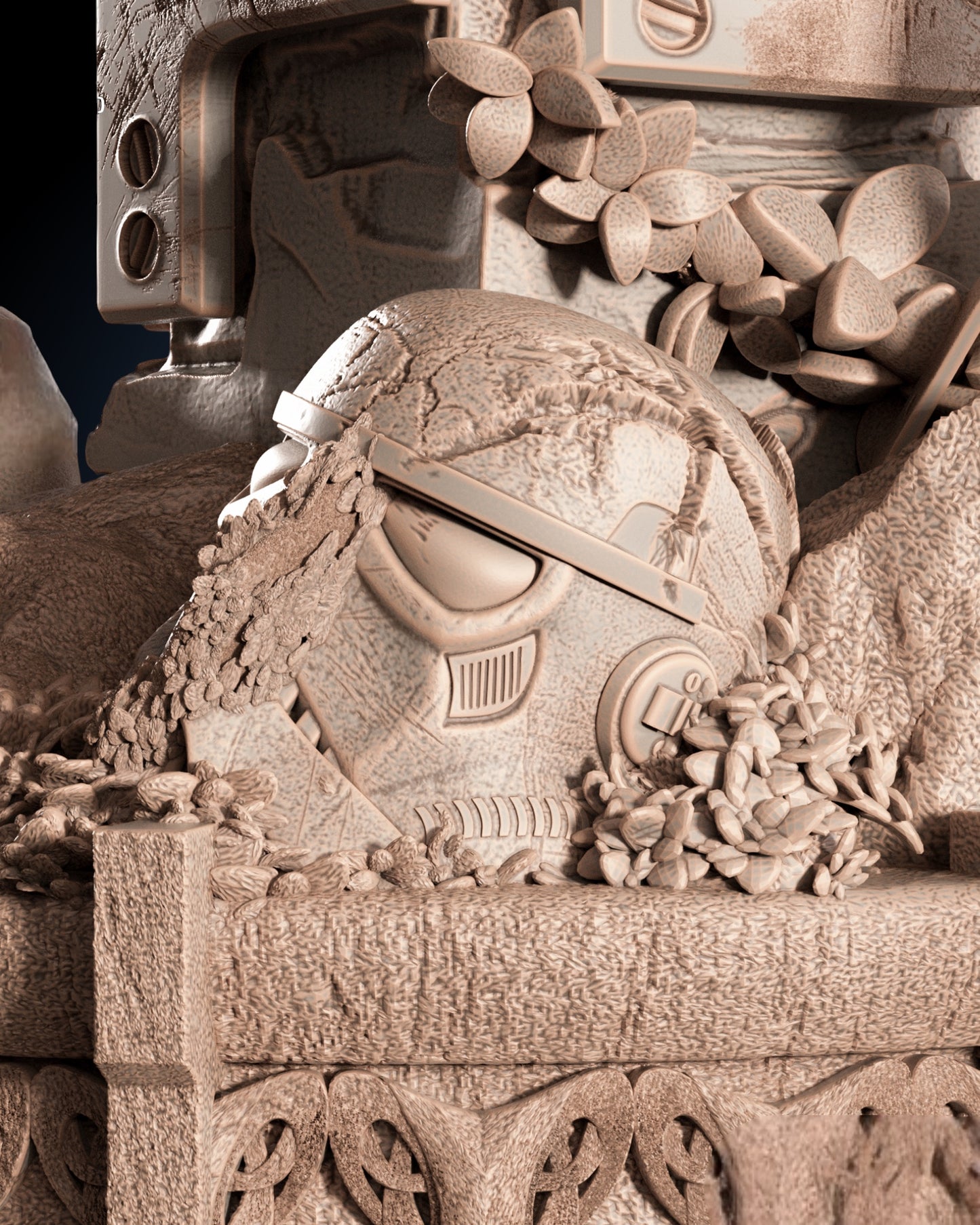 Cara Dune Bust — CONTROL Collector Display | Obsidian Guild Studio