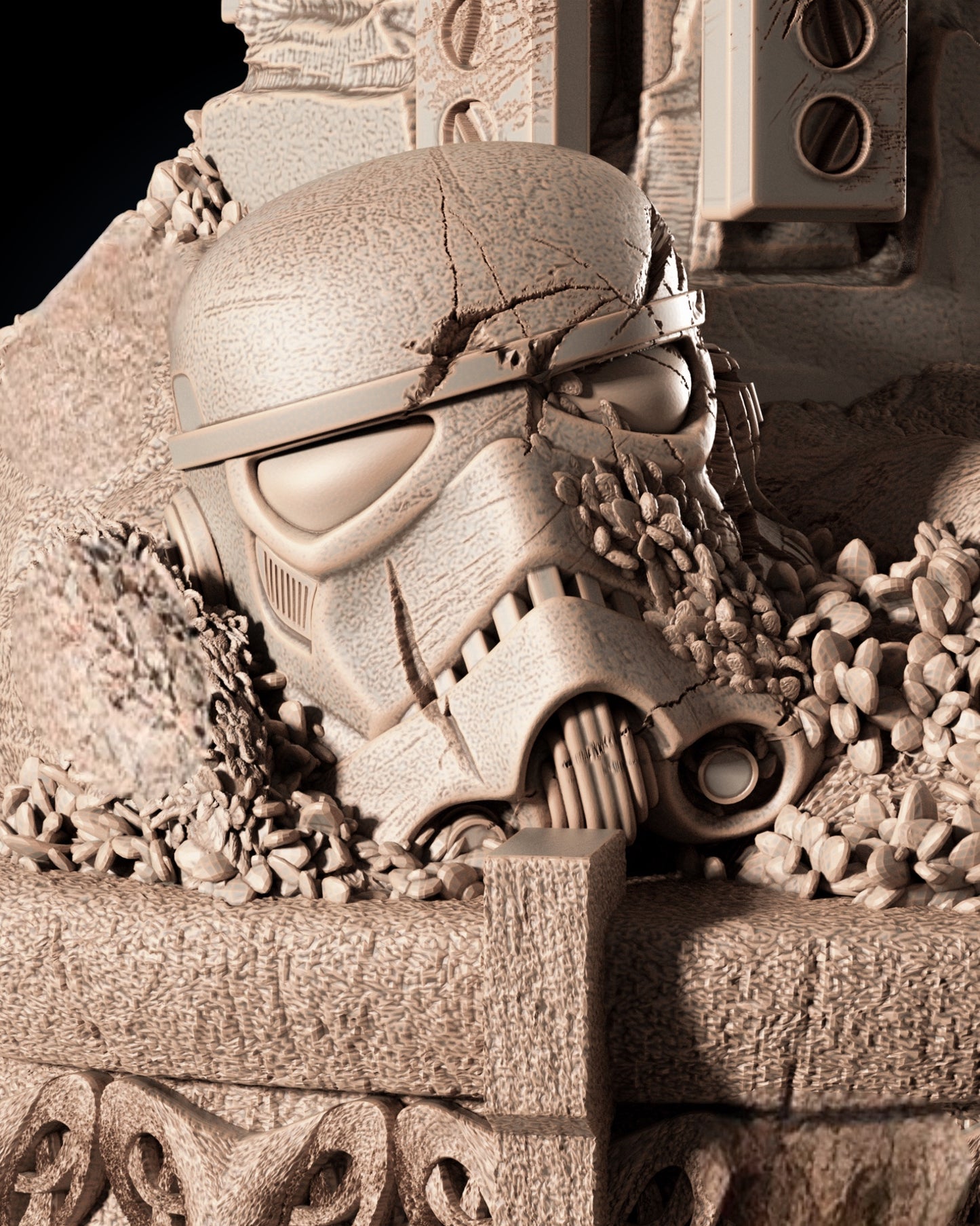 Cara Dune Bust — CONTROL Collector Display | Obsidian Guild Studio