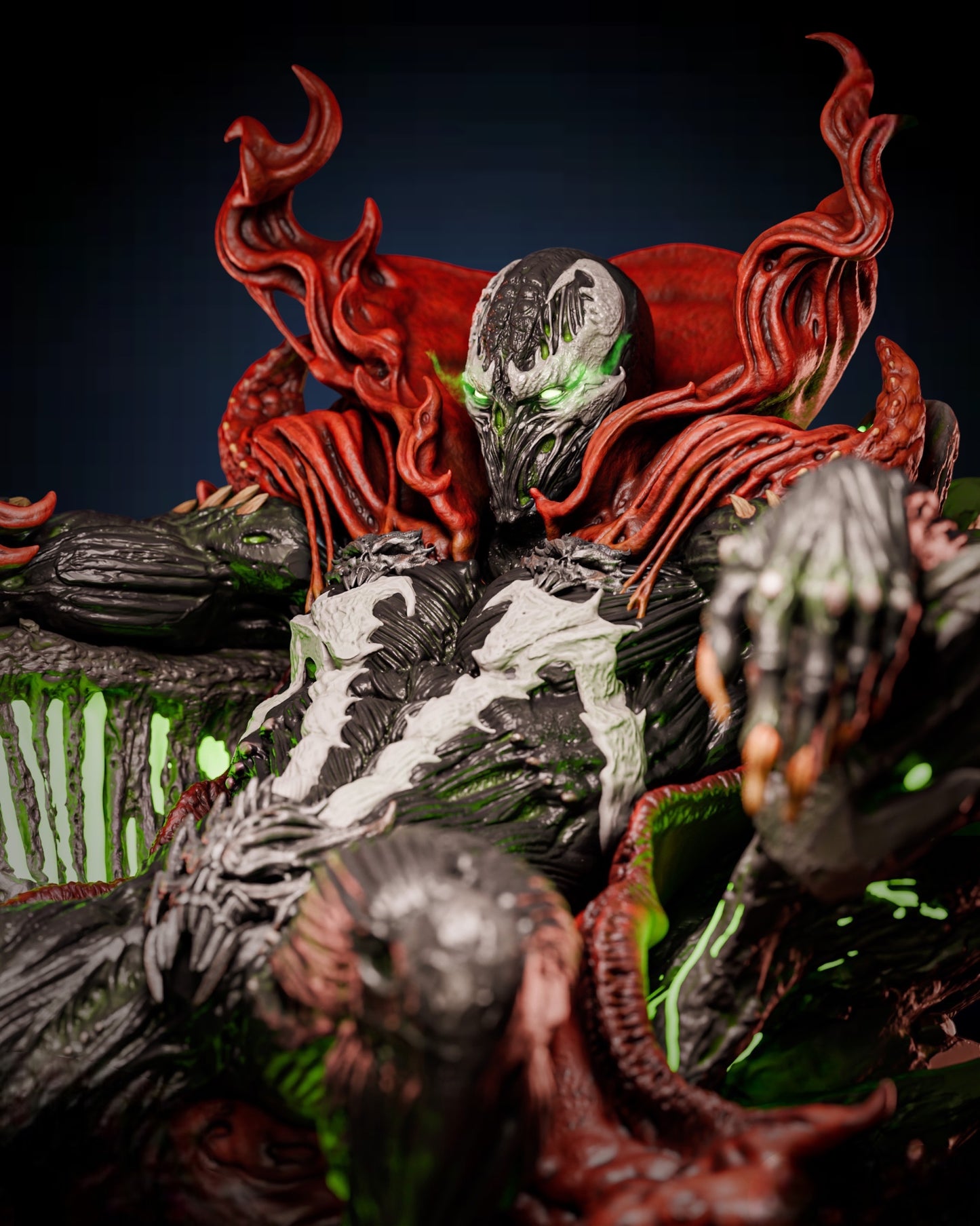 Spawn Symbiote Throne — APEX Collector Display | Obsidian Guild Studio