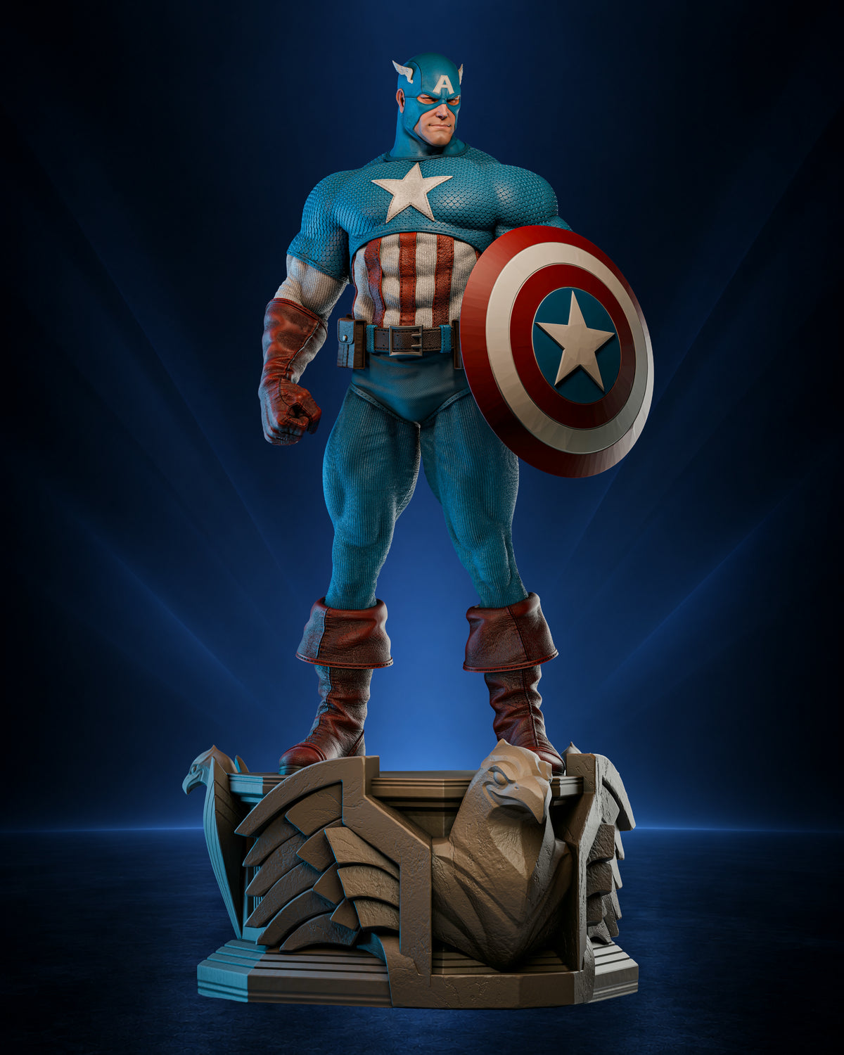 Captain America — Premium Resin Collector Statue | ZEZ Studios Fan-Art Sculpt