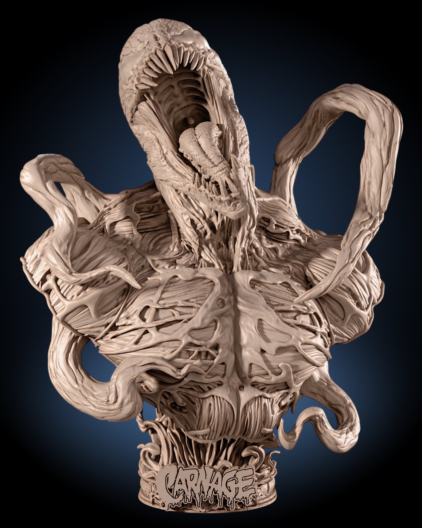 Carnage Symbiote Bust — APEX Collector Display | Obsidian Guild Studio