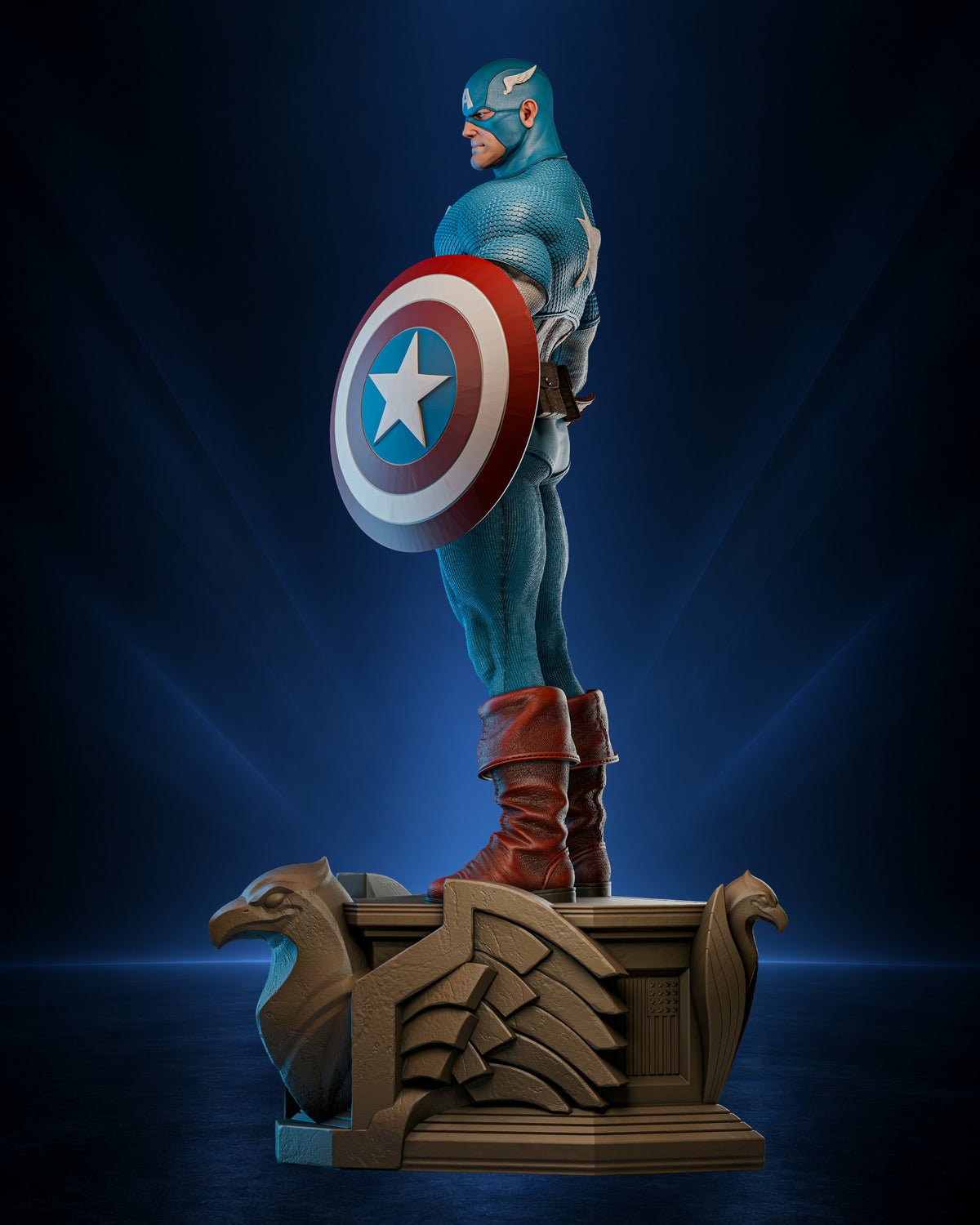 Captain America — Premium Resin Collector Statue | ZEZ Studios Fan-Art Sculpt