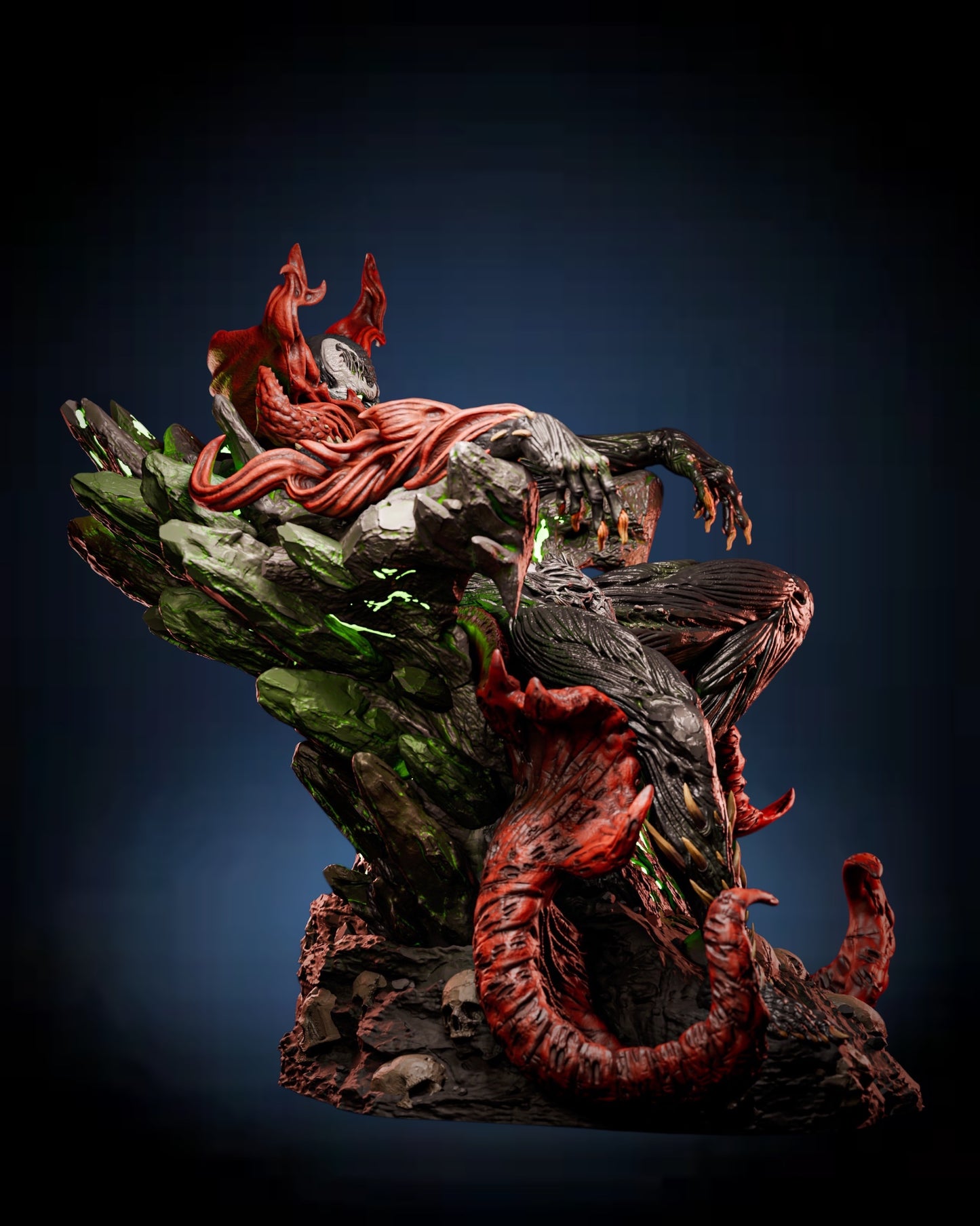 Spawn Symbiote Throne — APEX Collector Display | Obsidian Guild Studio
