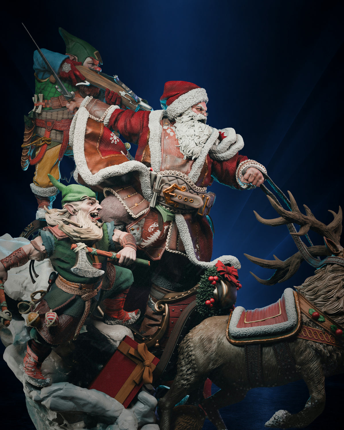 Santa Claus — Christmas Sleigh Diorama