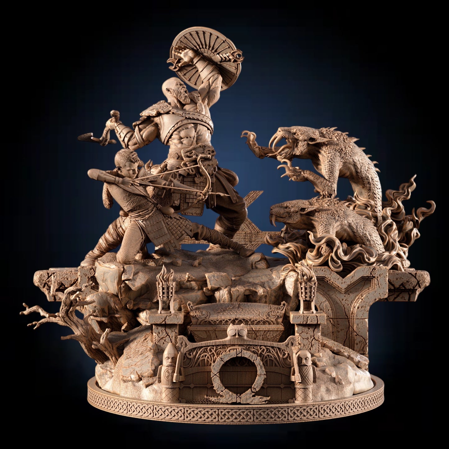 God of War — Ragnarök Ascension Diorama | Obsidian Guild Studio