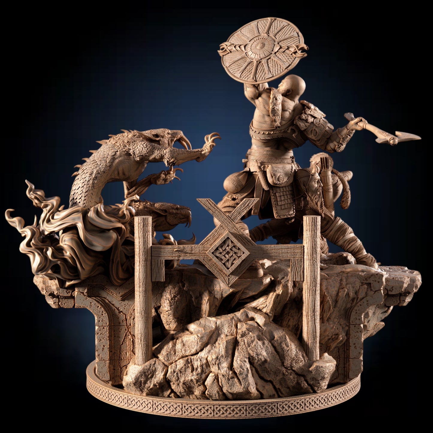 God of War — Ragnarök Ascension Diorama | Obsidian Guild Studio