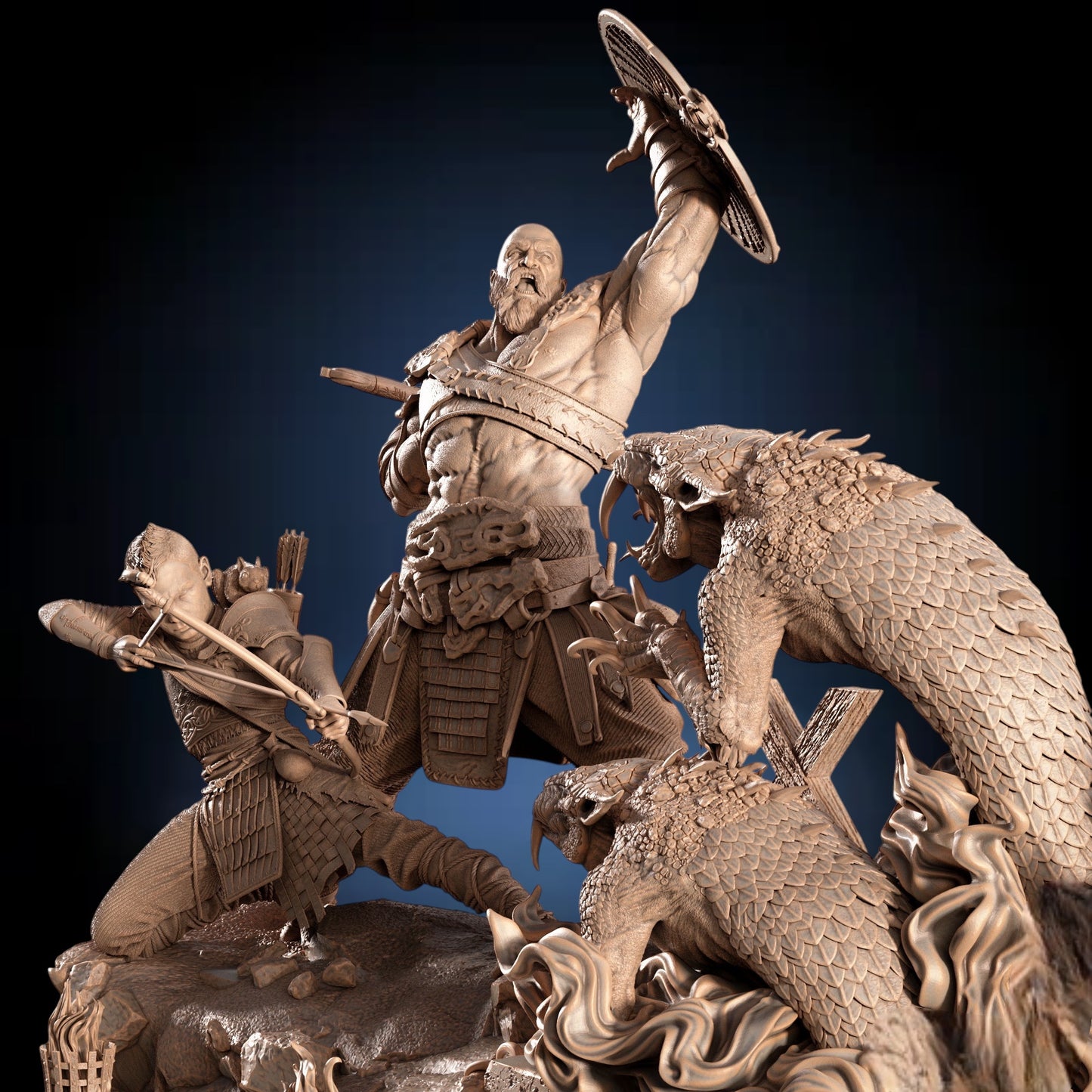 God of War — Ragnarök Ascension Diorama | Obsidian Guild Studio