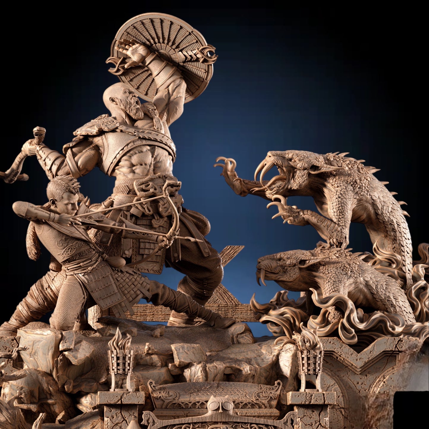 God of War — Ragnarök Ascension Diorama | Obsidian Guild Studio