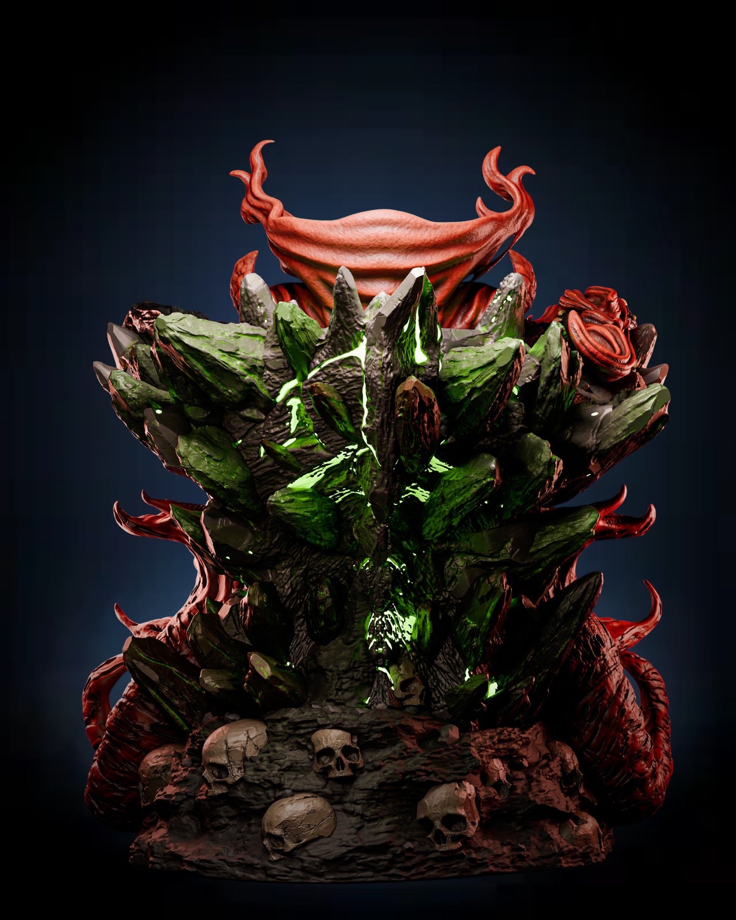Spawn Symbiote Throne — APEX Collector Display | Obsidian Guild Studio