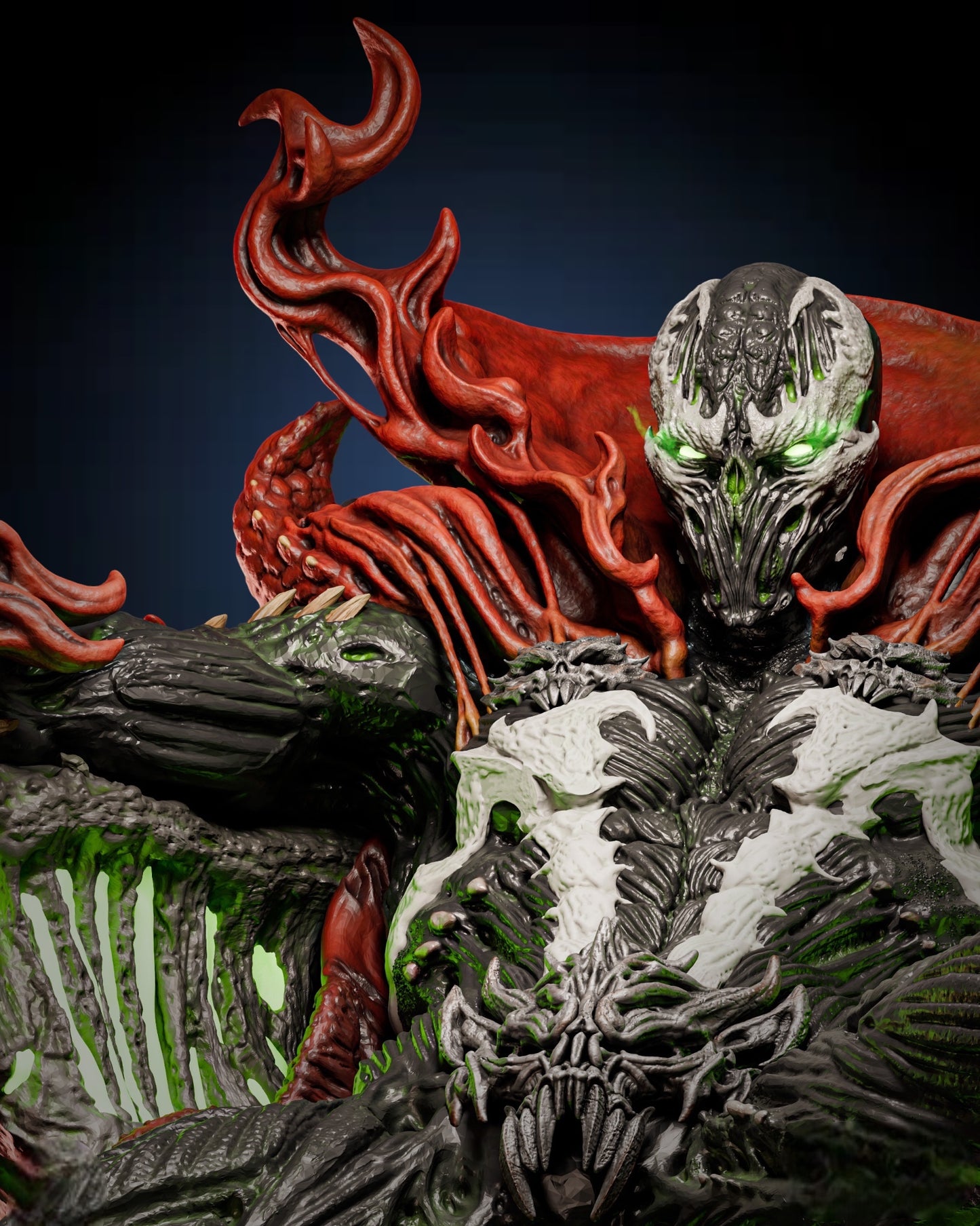Spawn Symbiote Throne — APEX Collector Display | Obsidian Guild Studio