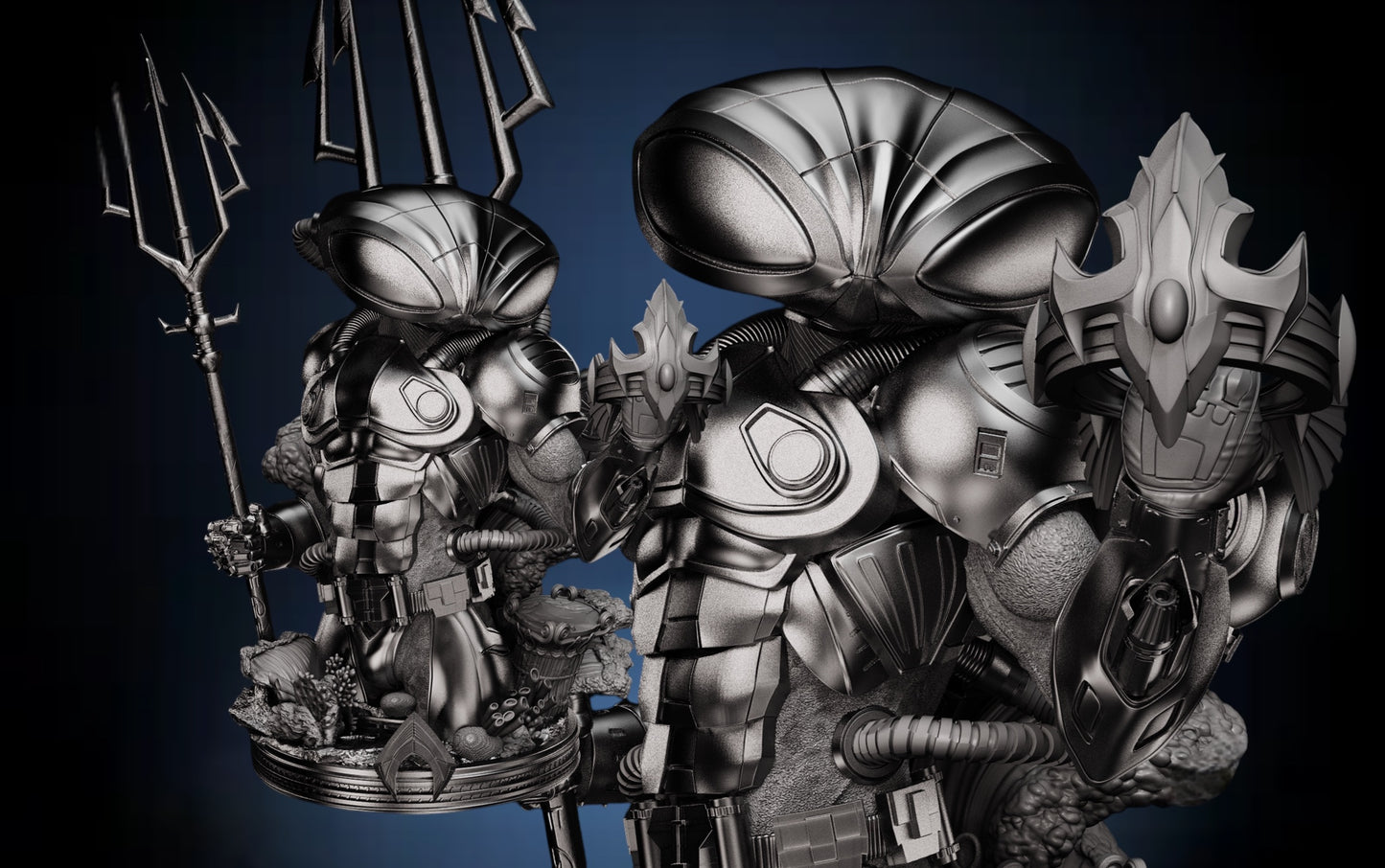 Black Manta Bust — APEX Abyssal Conqueror Edition | Obsidian Guild Studio