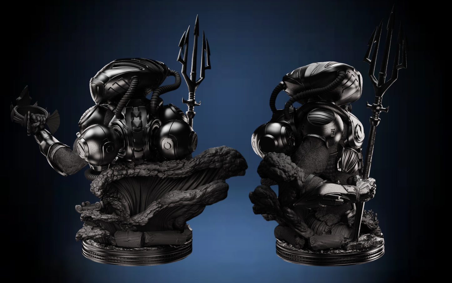 Black Manta Bust — APEX Abyssal Conqueror Edition | Obsidian Guild Studio