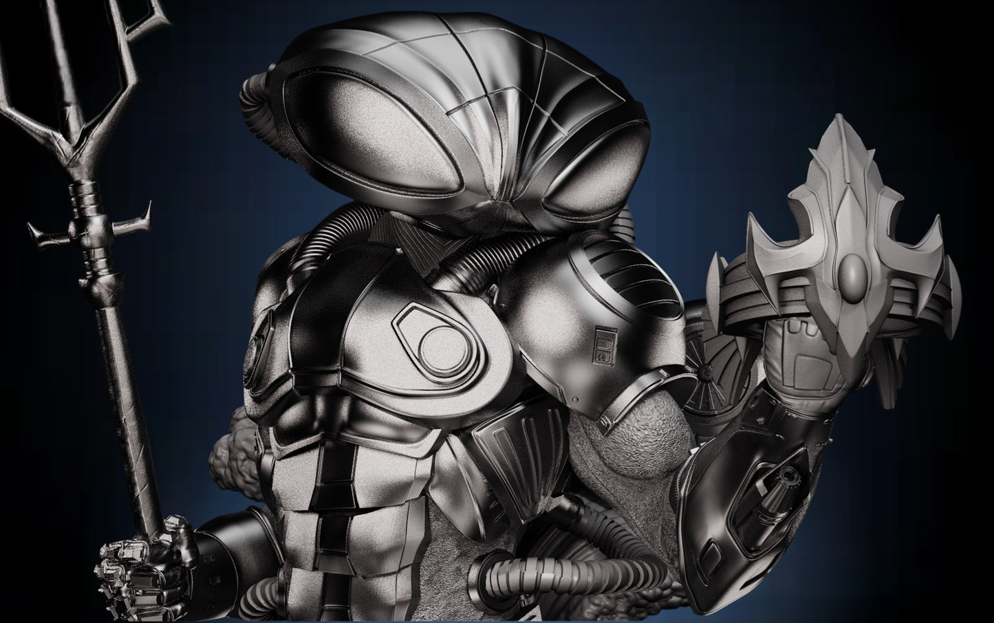 Black Manta Bust — APEX Abyssal Conqueror Edition | Obsidian Guild Studio