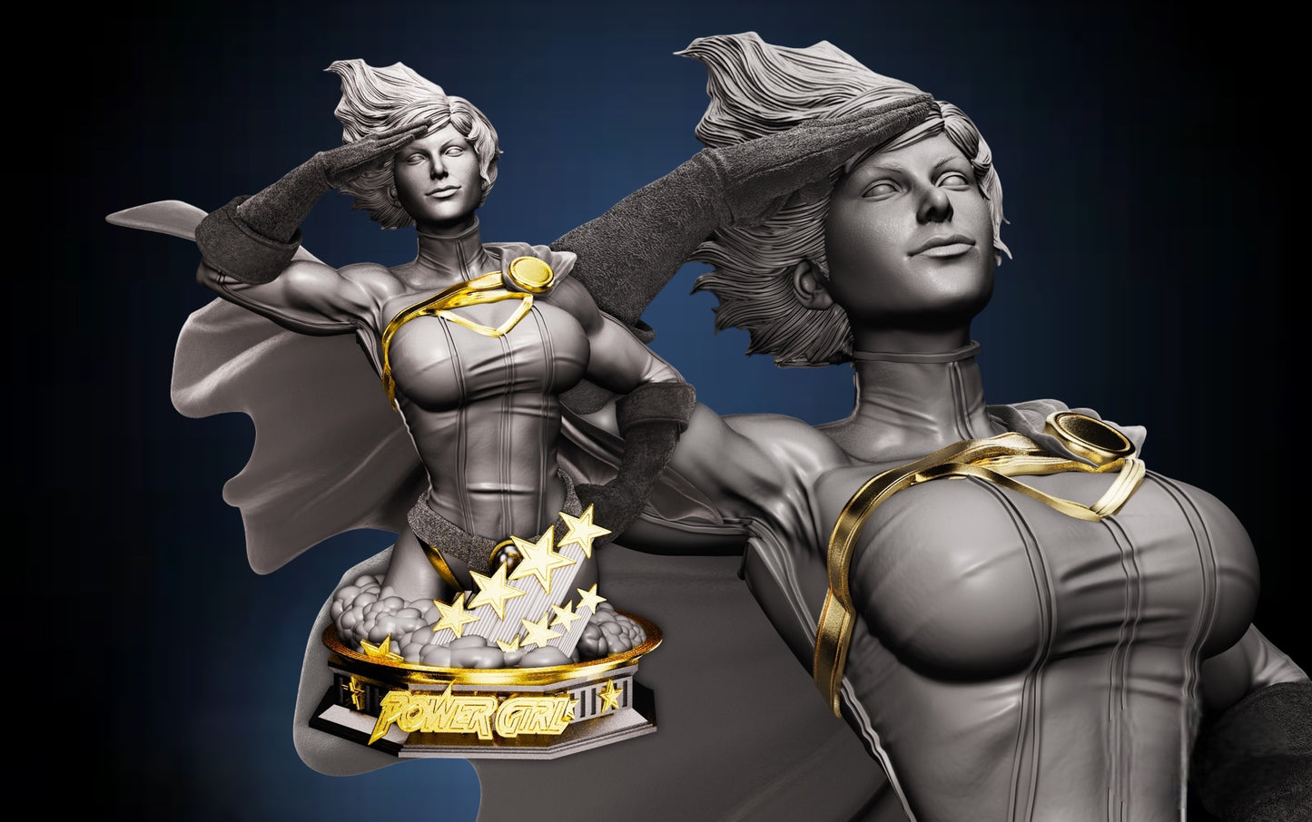 Power Girl Bust — APEX Heroic Flight Edition | Obsidian Guild Studio