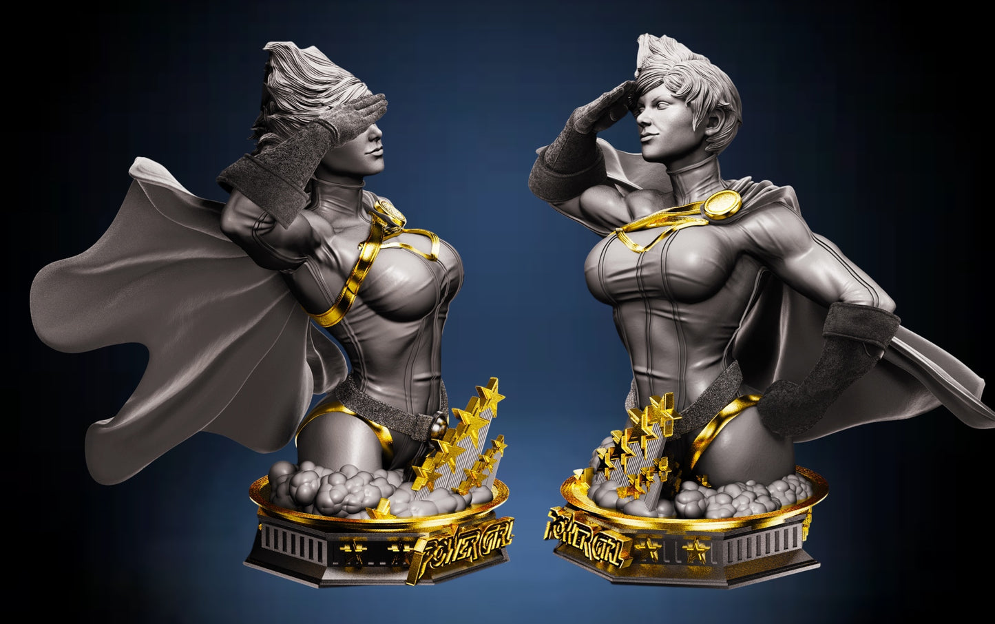Power Girl Bust — APEX Heroic Flight Edition | Obsidian Guild Studio