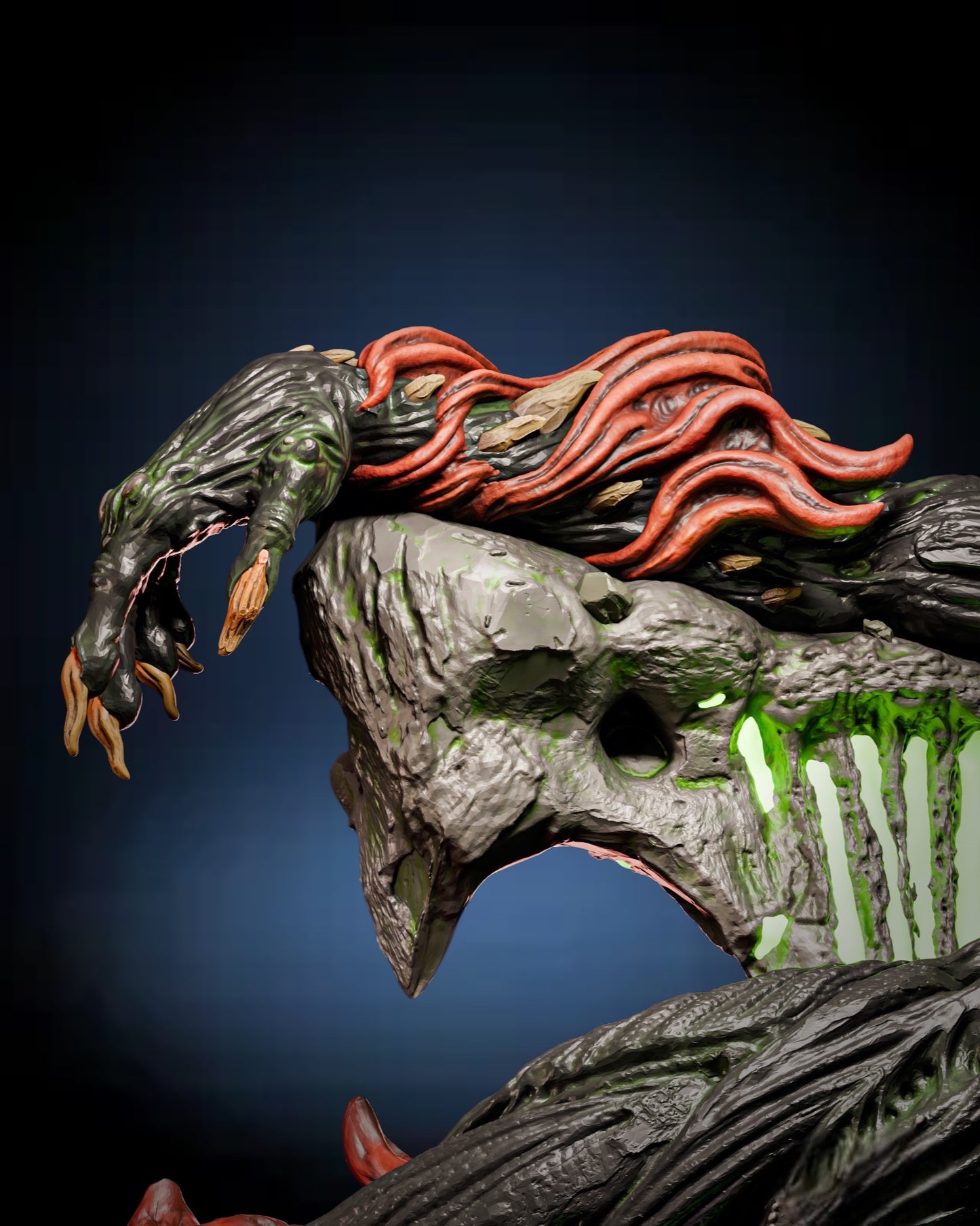 Spawn Symbiote Throne — APEX Collector Display | Obsidian Guild Studio