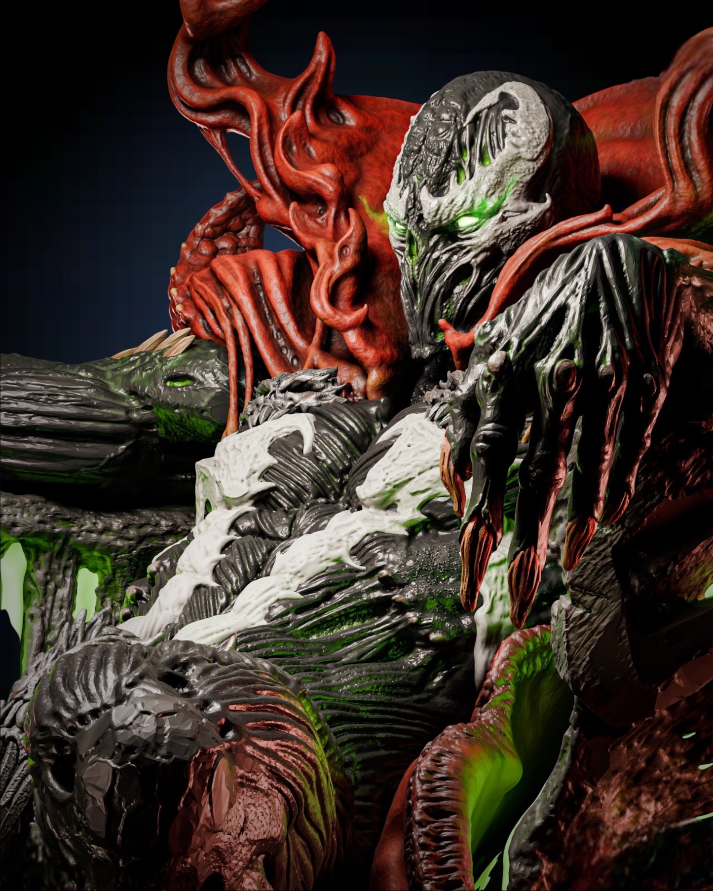 Spawn Symbiote Throne — APEX Collector Display | Obsidian Guild Studio