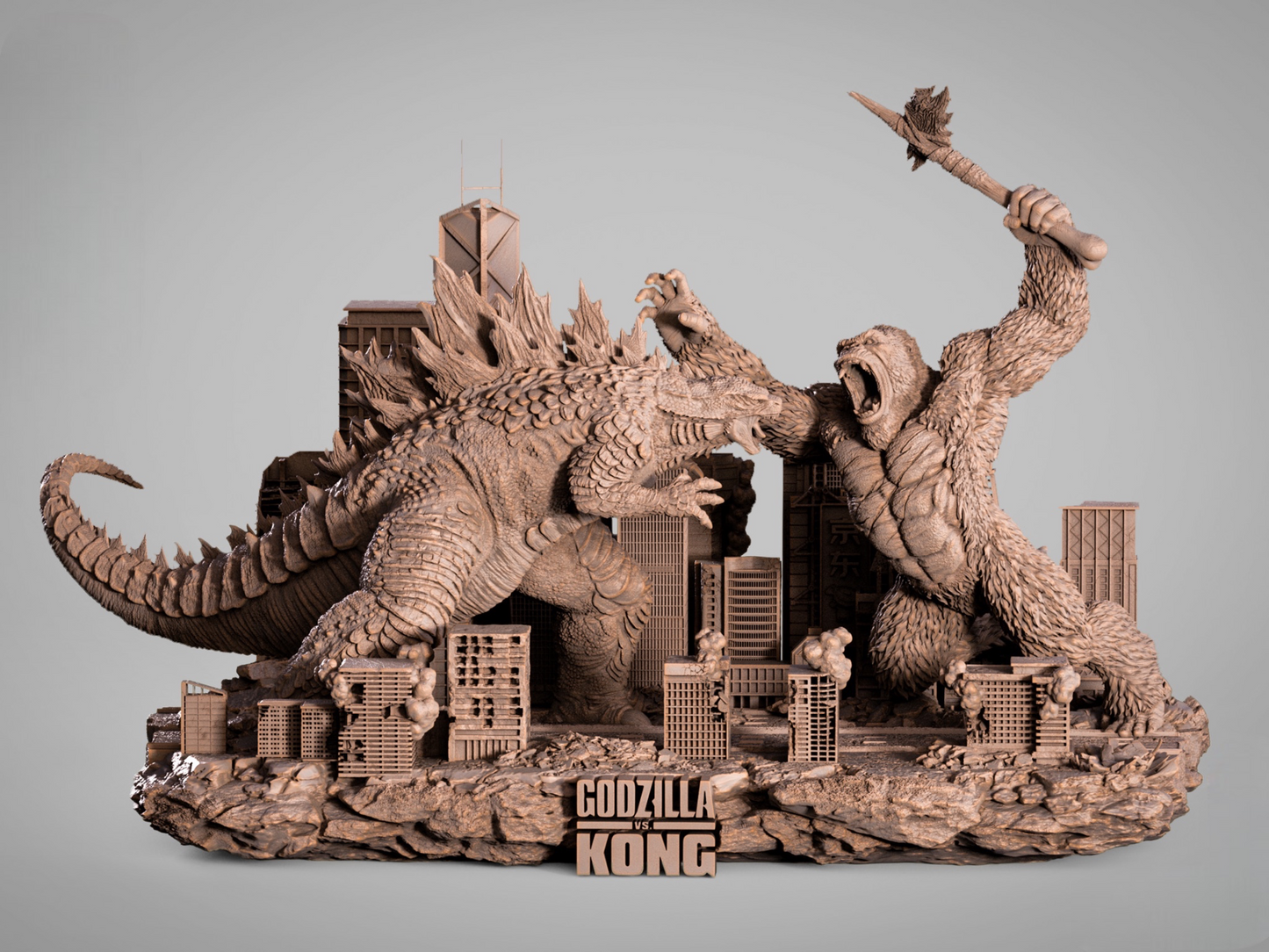 Godzilla vs Kong Diorama — APEX Collector Display | Obsidian Guild Studio