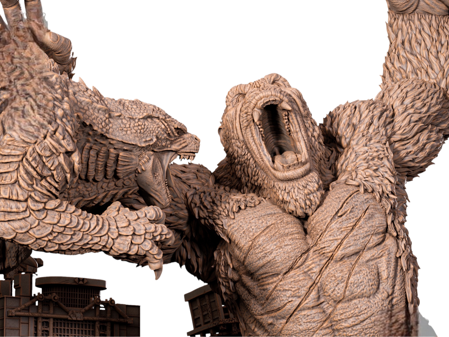 Godzilla vs Kong Diorama — APEX Collector Display | Obsidian Guild Studio