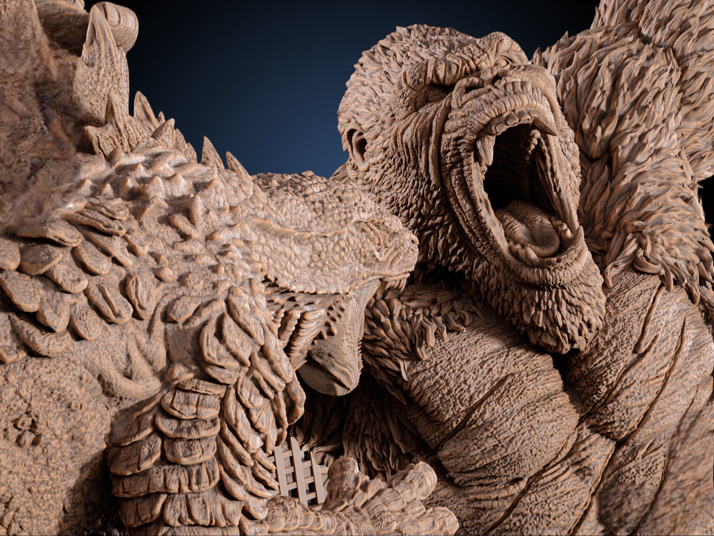 Godzilla vs Kong — Titan War Masterwork Diorama | Obsidian Guild Studio