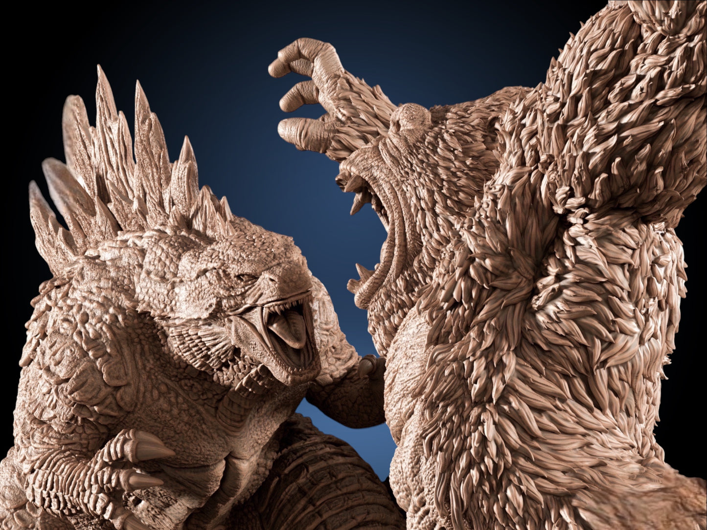 Godzilla vs Kong — Titan War Masterwork Diorama | Obsidian Guild Studio