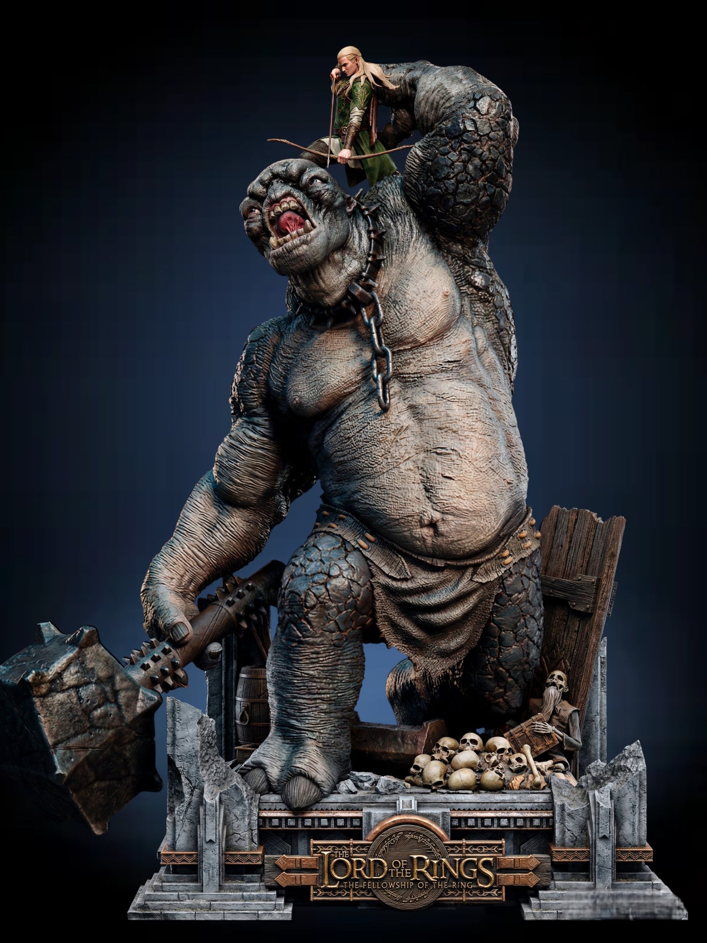 Legolas vs Troll Diorama — APEX Fellowship Siege Monument | Obsidian Guild Studio