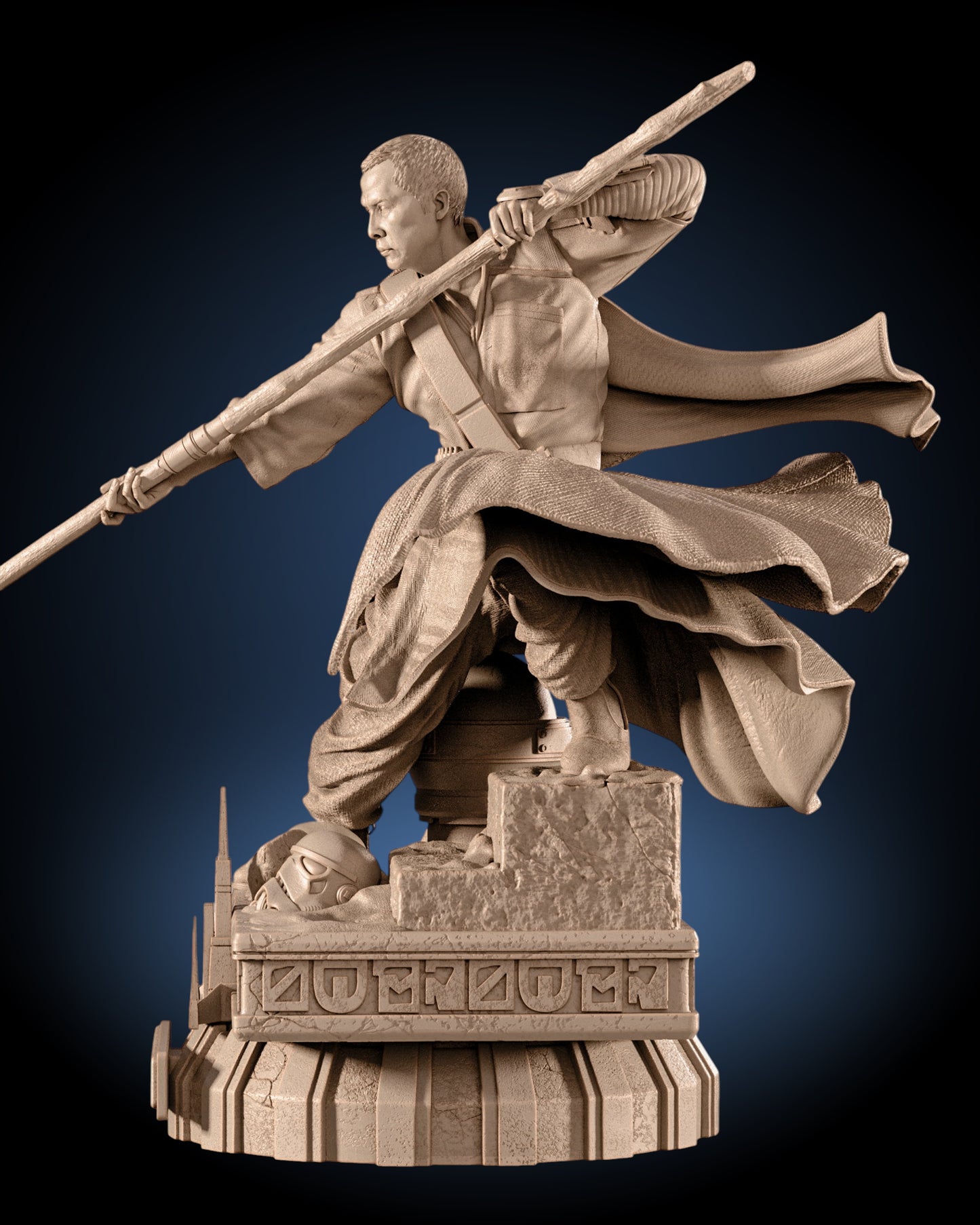 Chirrut Imwe Statue — DOMINION Collector Display | Obsidian Guild Studio