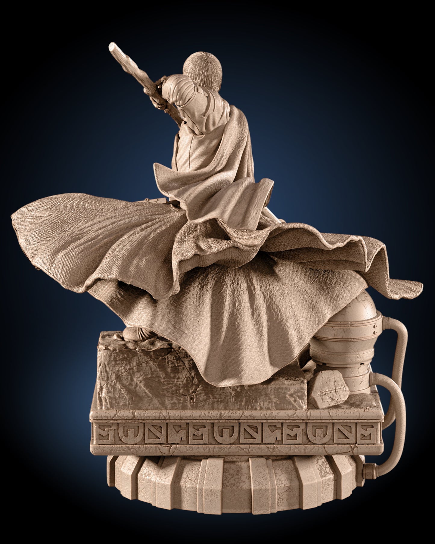 Chirrut Imwe Statue — DOMINION Collector Display | Obsidian Guild Studio