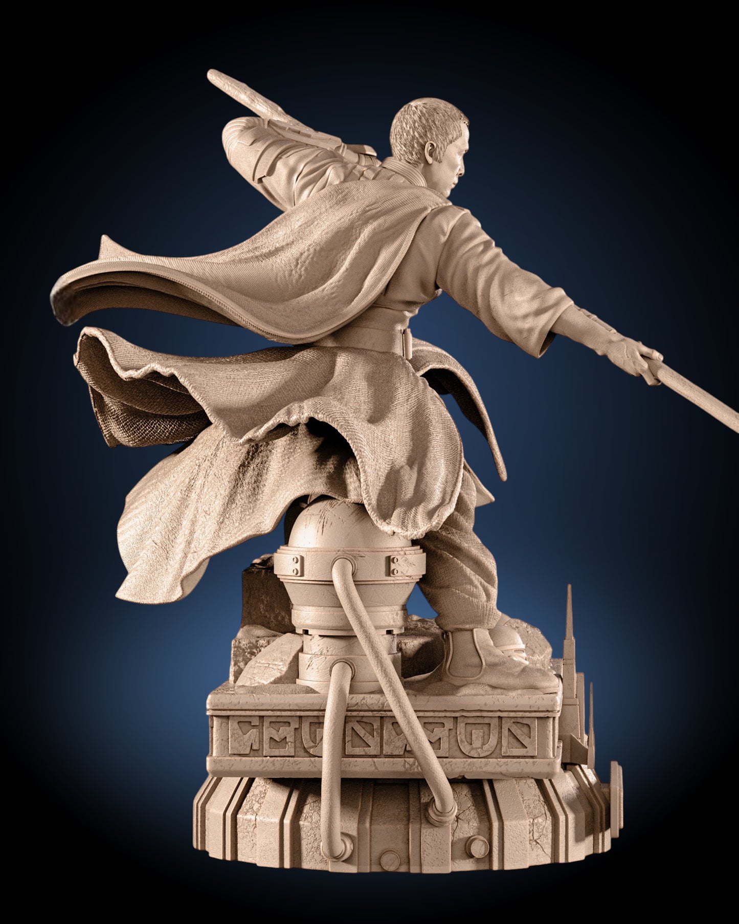 Chirrut Imwe Statue — DOMINION Collector Display | Obsidian Guild Studio