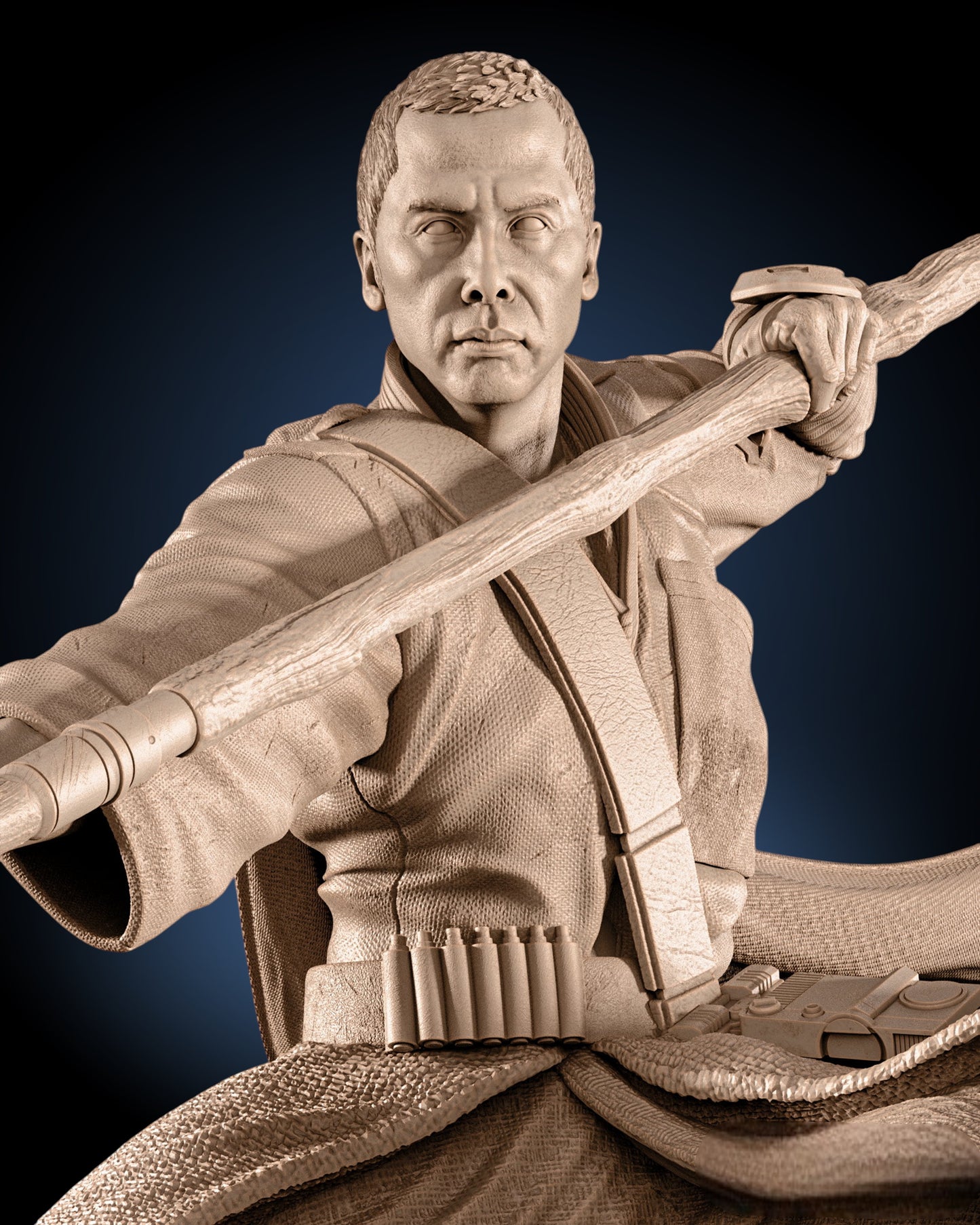 Chirrut Imwe Statue — DOMINION Collector Display | Obsidian Guild Studio