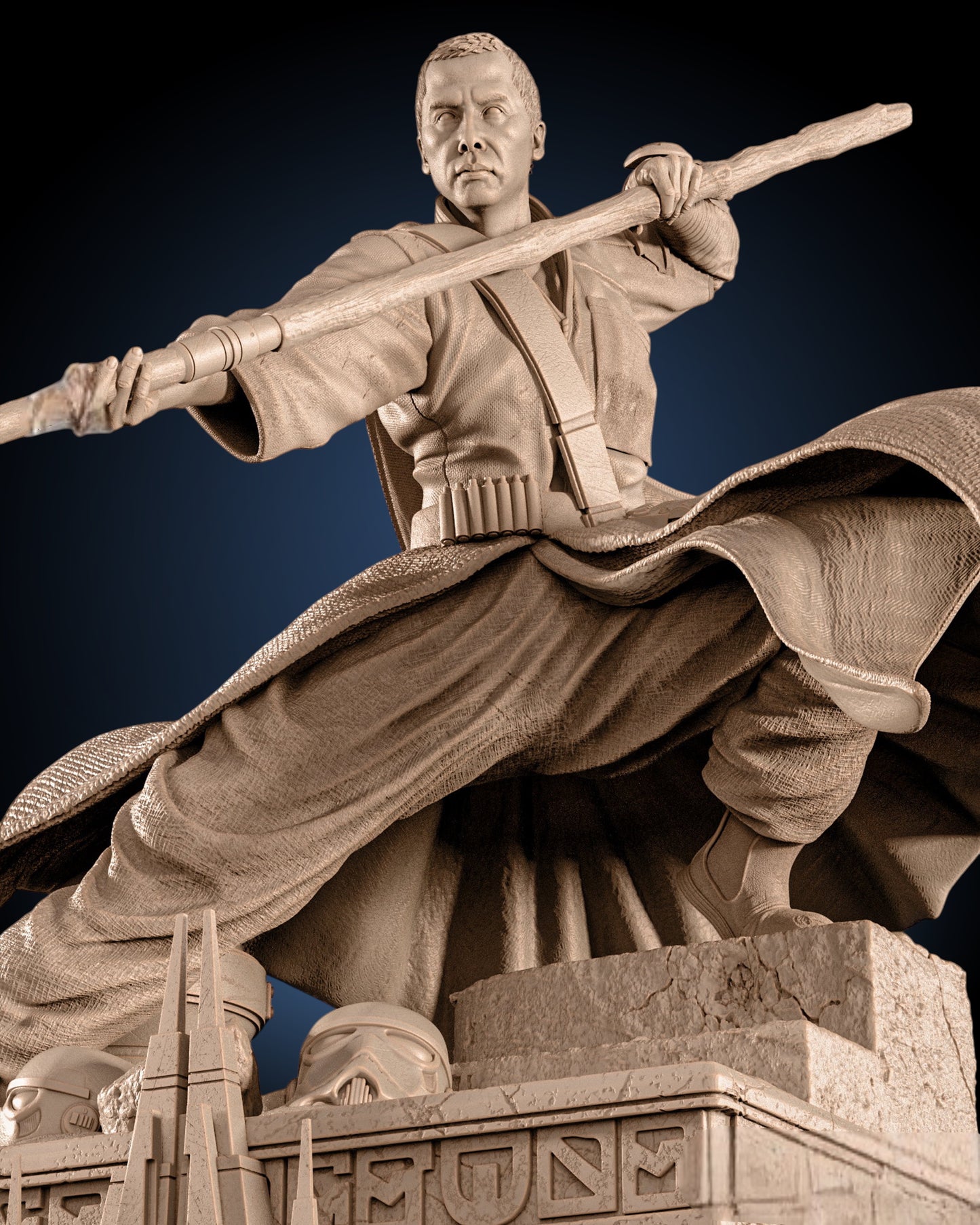 Chirrut Imwe Statue — DOMINION Collector Display | Obsidian Guild Studio