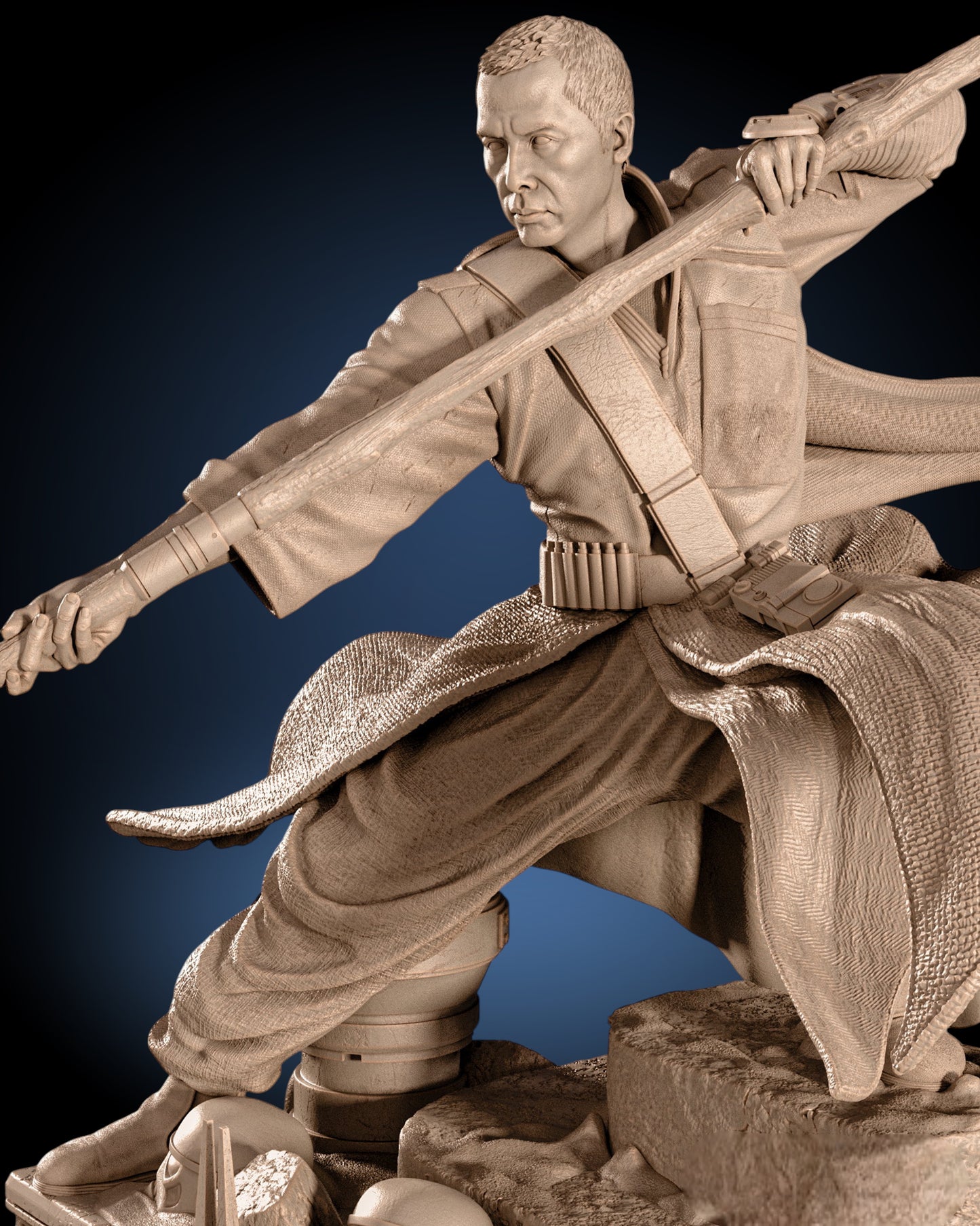 Chirrut Imwe Statue — DOMINION Collector Display | Obsidian Guild Studio