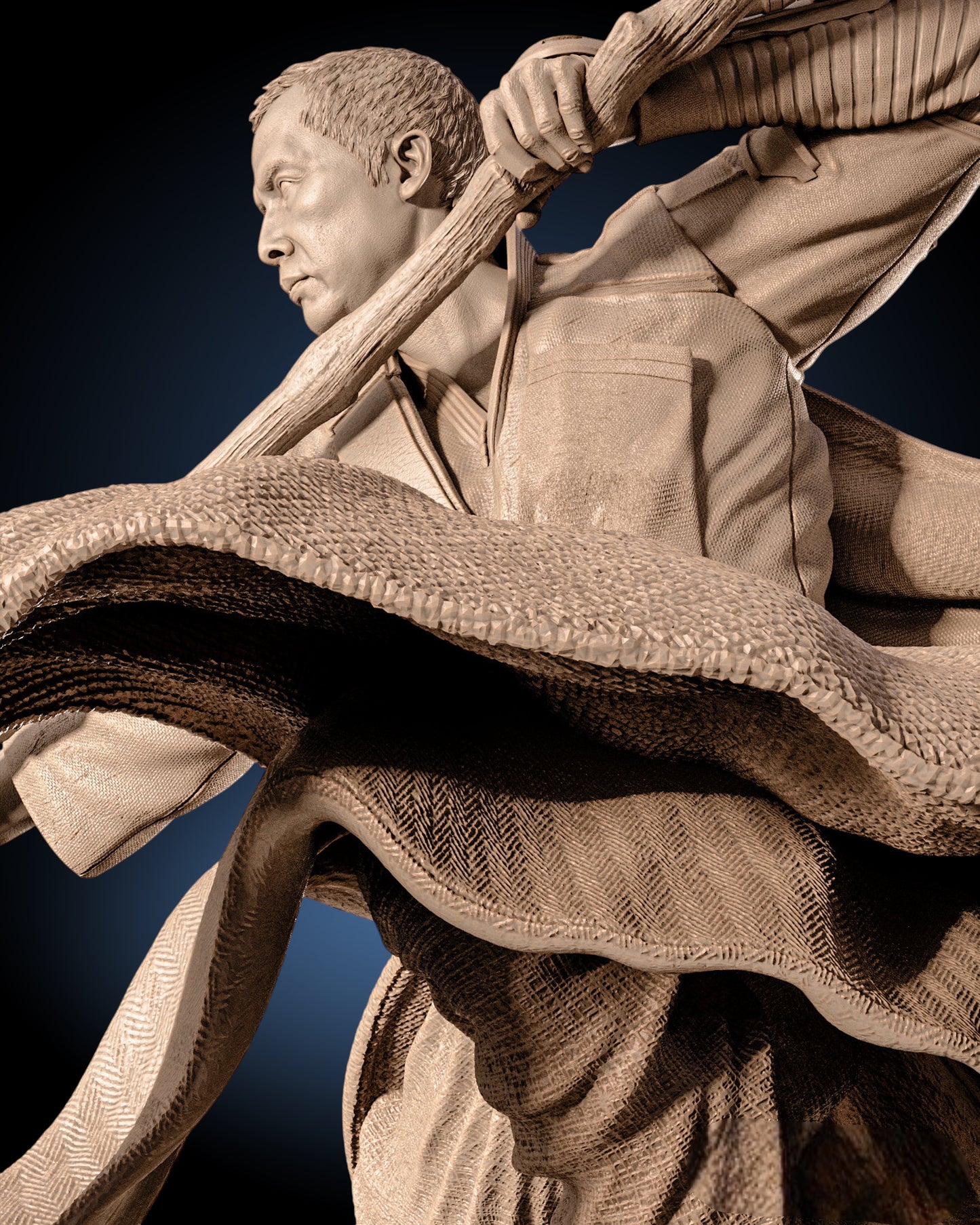 Chirrut Imwe Statue — DOMINION Collector Display | Obsidian Guild Studio