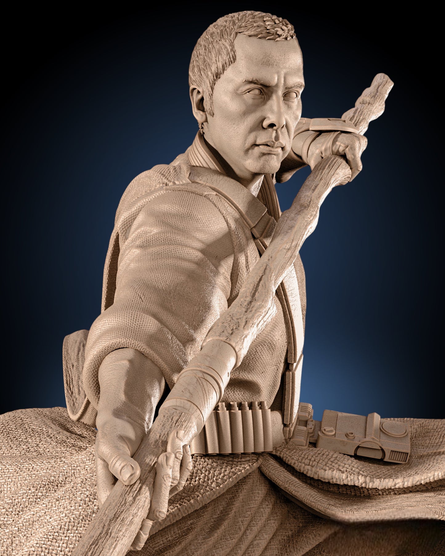 Chirrut Imwe Statue — DOMINION Collector Display | Obsidian Guild Studio