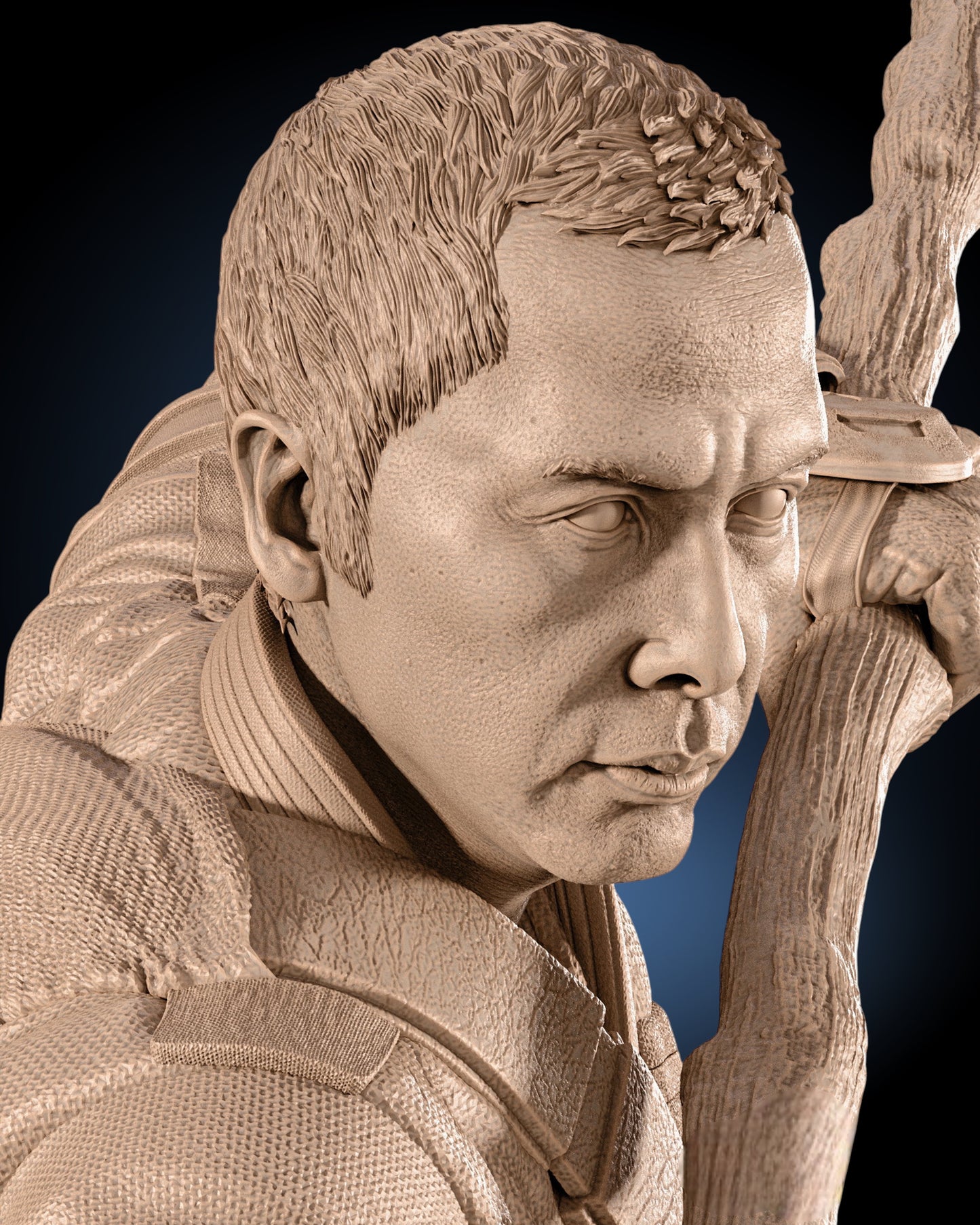 Chirrut Imwe Statue — DOMINION Collector Display | Obsidian Guild Studio