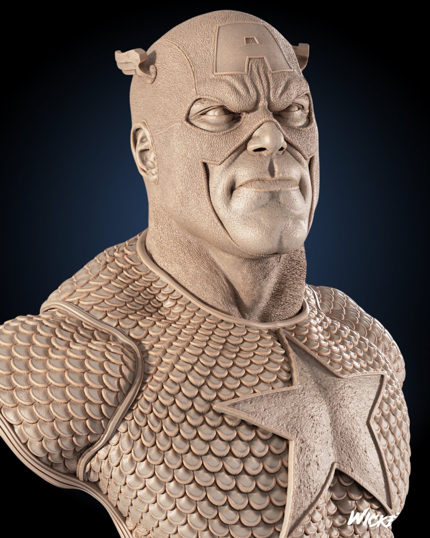 Captain America Bust — Sentinel of Liberty DOMINION Edition | Obsidian Guild Studio