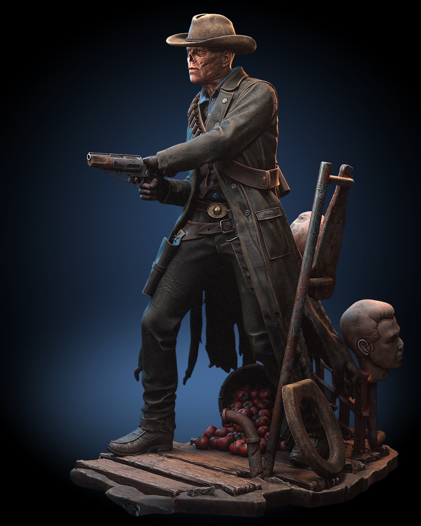 Ghoul Wasteland Hunter Statue — CONTROL Collector Display | Obsidian Guild Studio